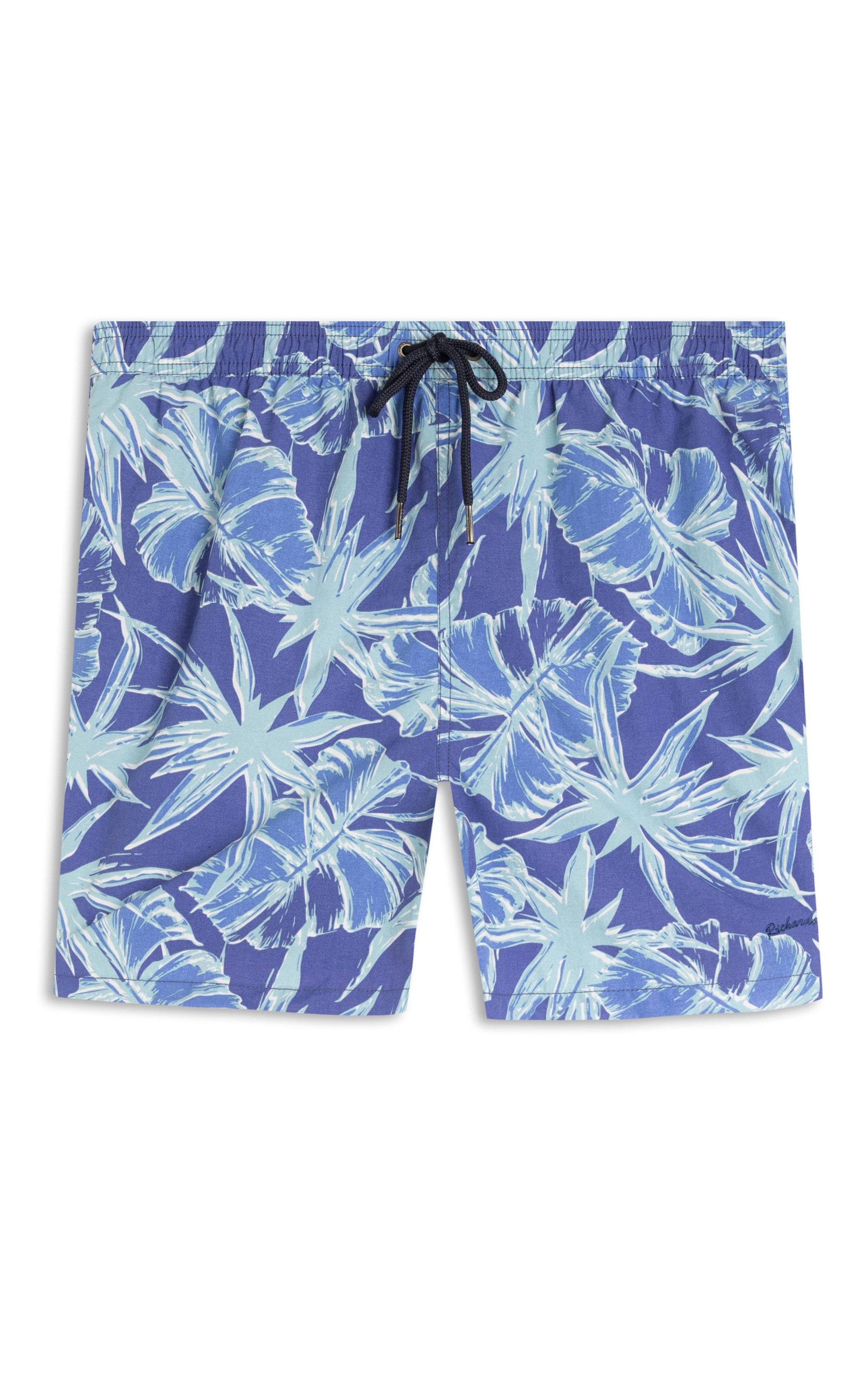 Beach Short Star Flowers Regular Azul Bic