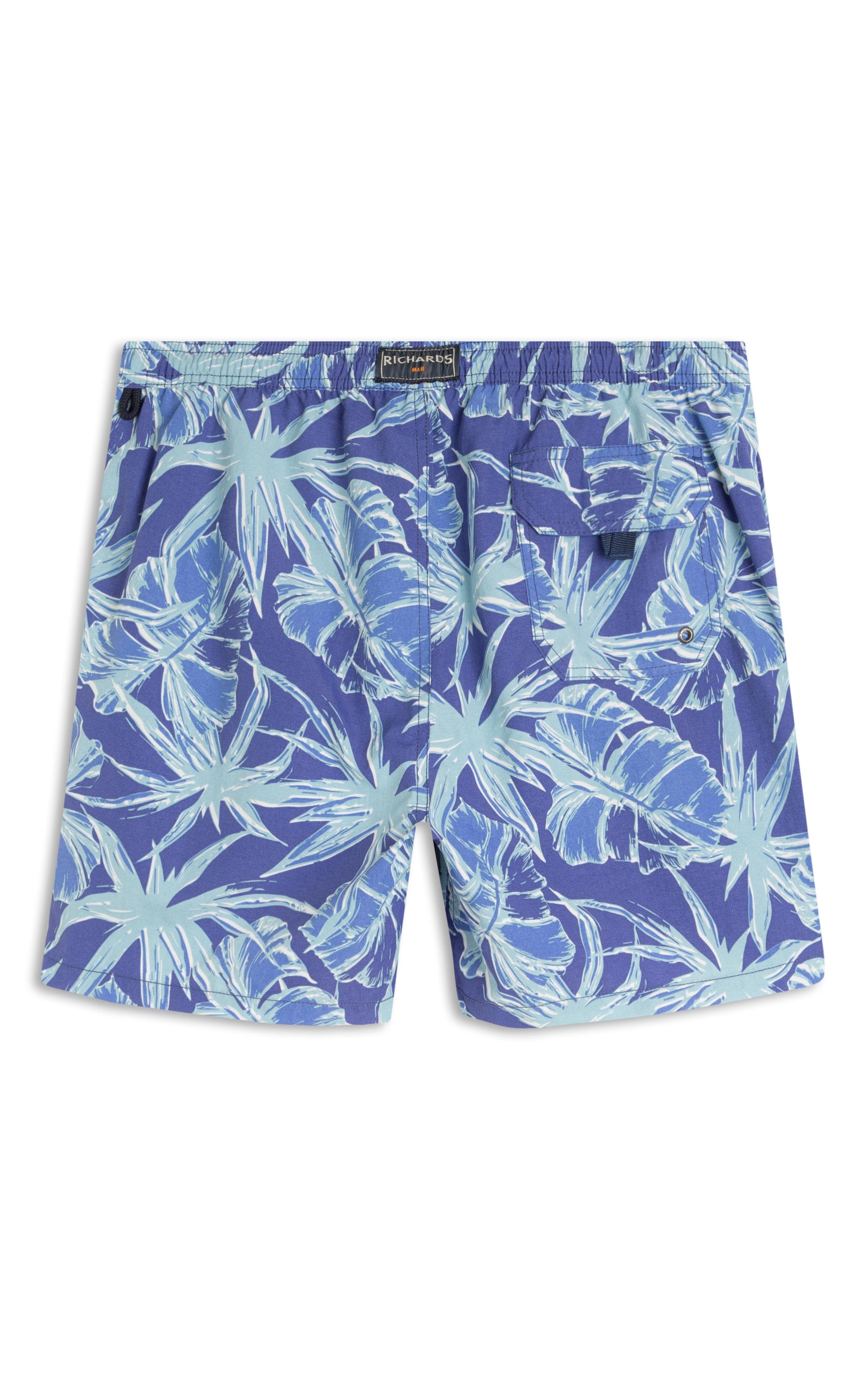 Beach Short Star Flowers Regular Azul Bic