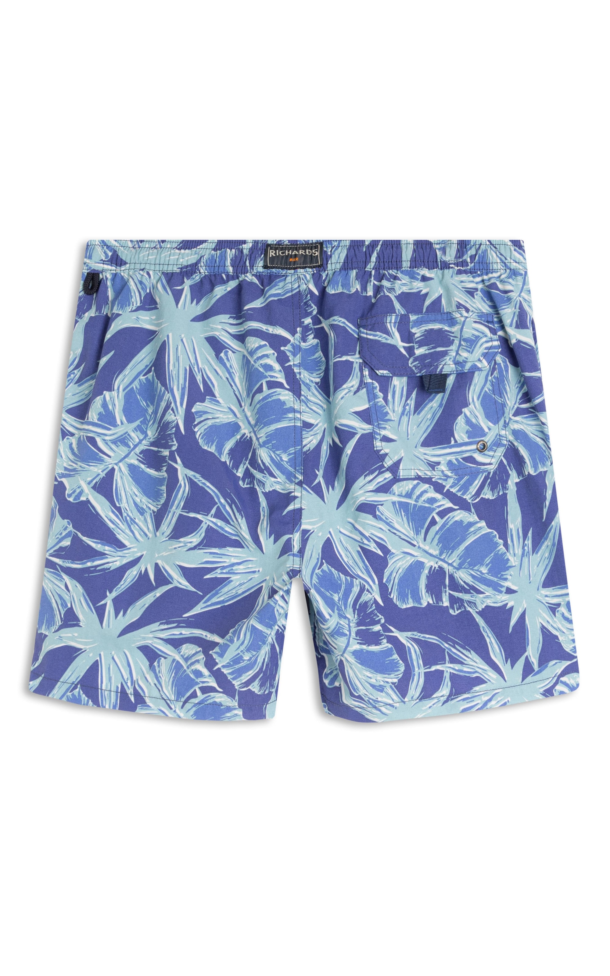 Beach Short Star Flowers Regular Azul Bic