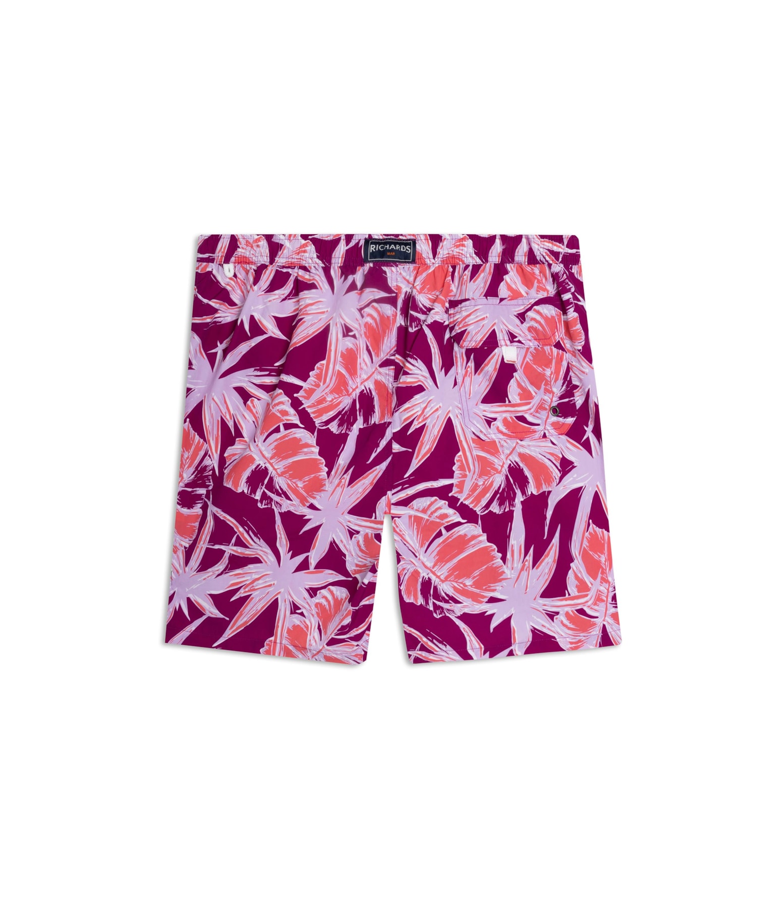 Beach Short Star Flowers Regular Fucsia
