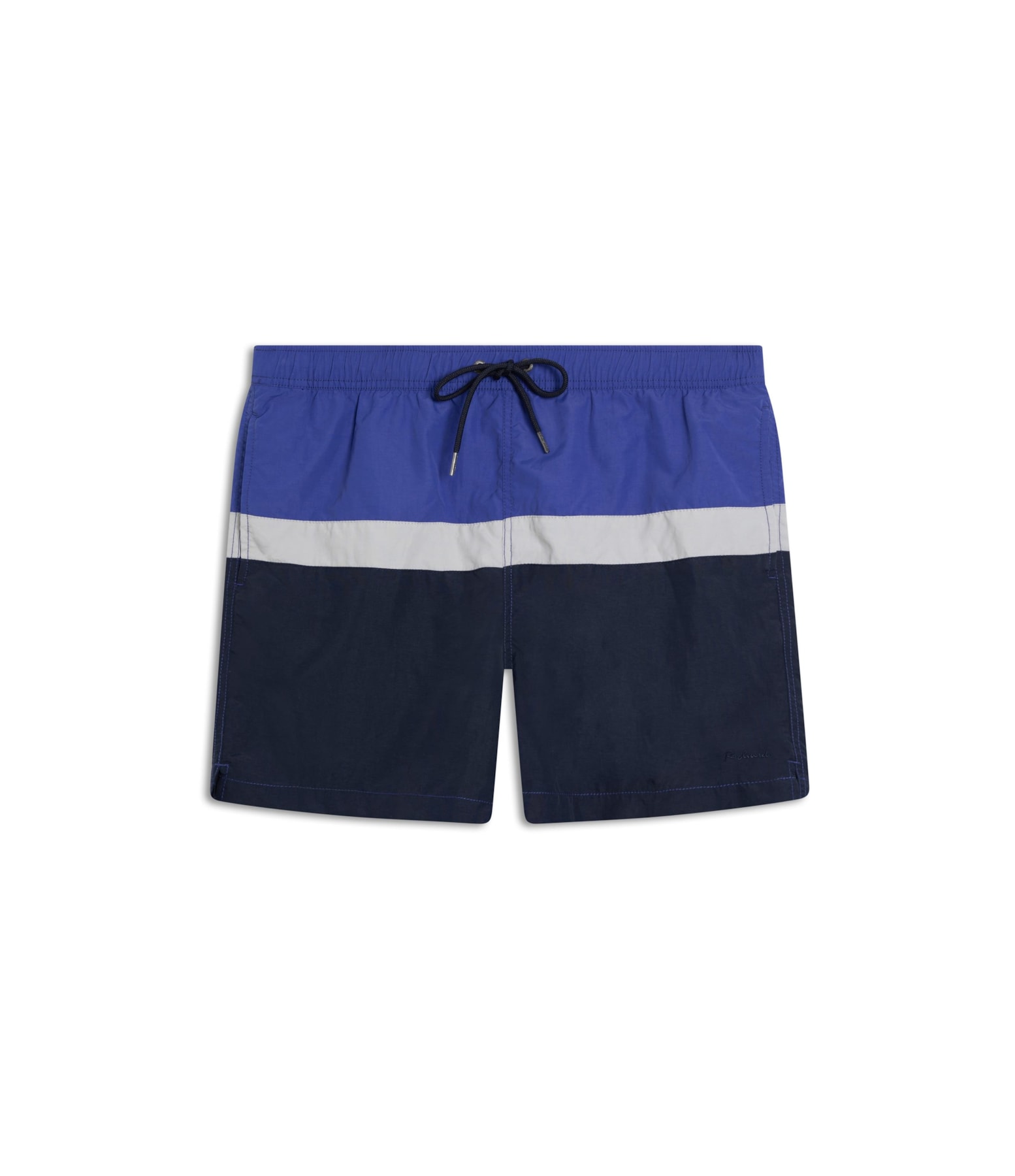 Beach Short Stripes Crumpled Regular Dark Navy