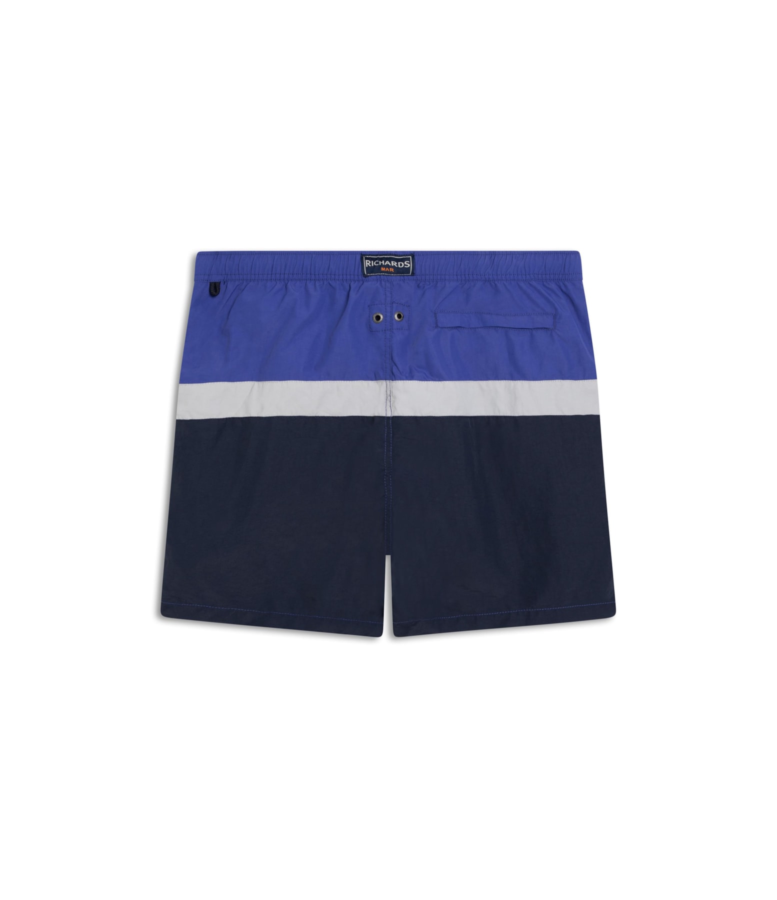 Beach Short Stripes Crumpled Regular Dark Navy