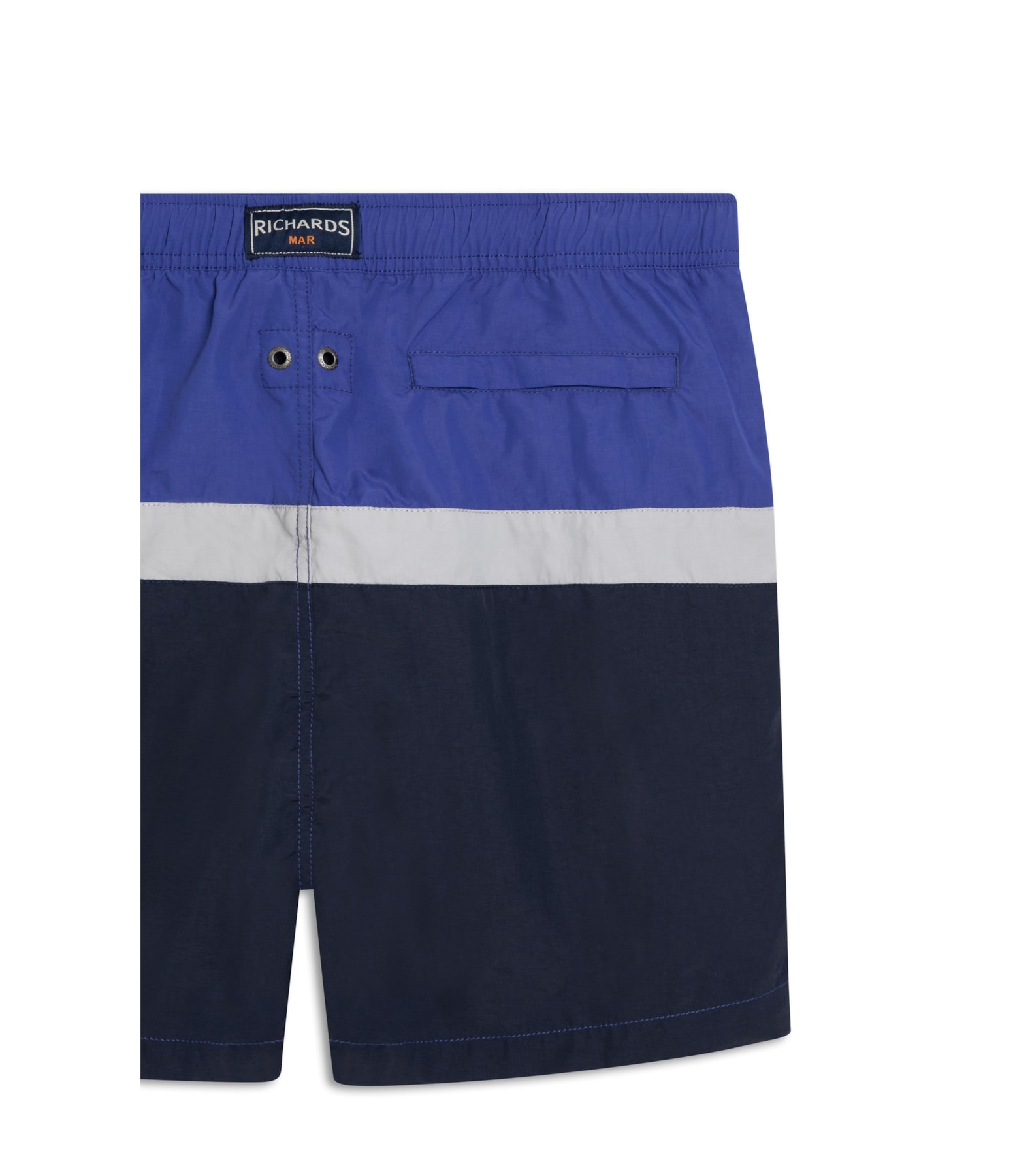 Beach Short Stripes Crumpled Regular Dark Navy