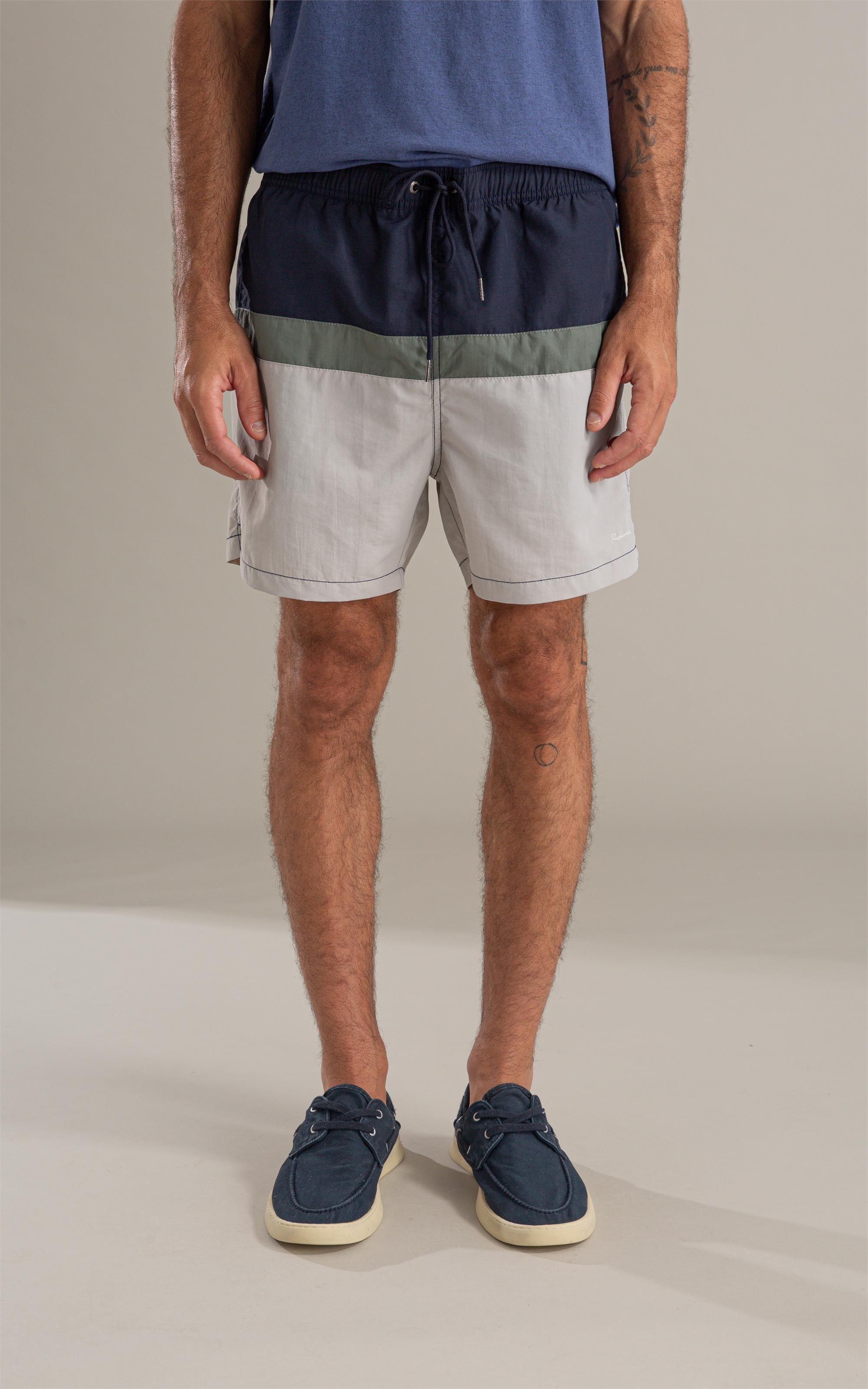 Beach Short Stripes Crumpled Regular Verde Army