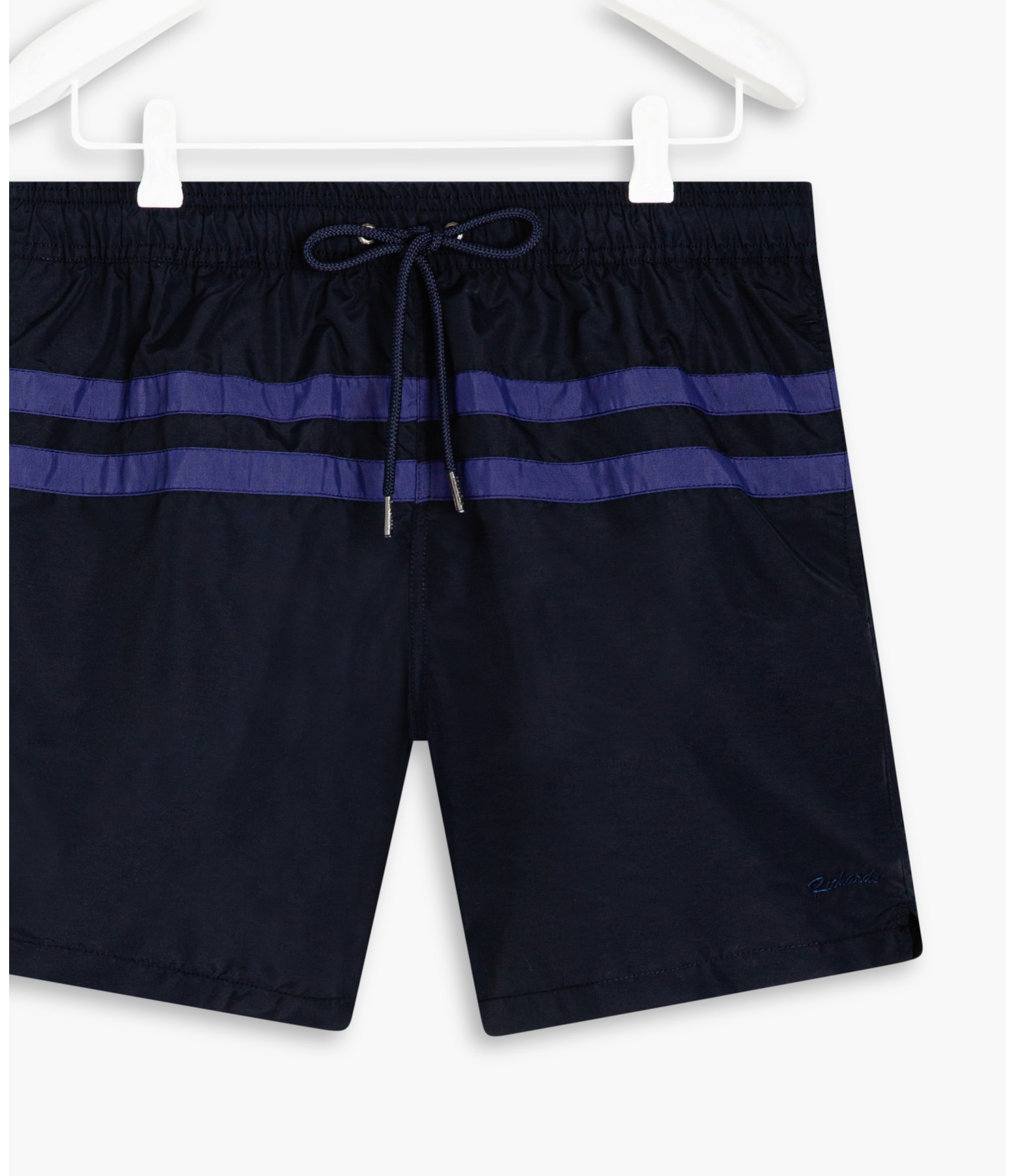 Beach Short Stripes Dark Navy