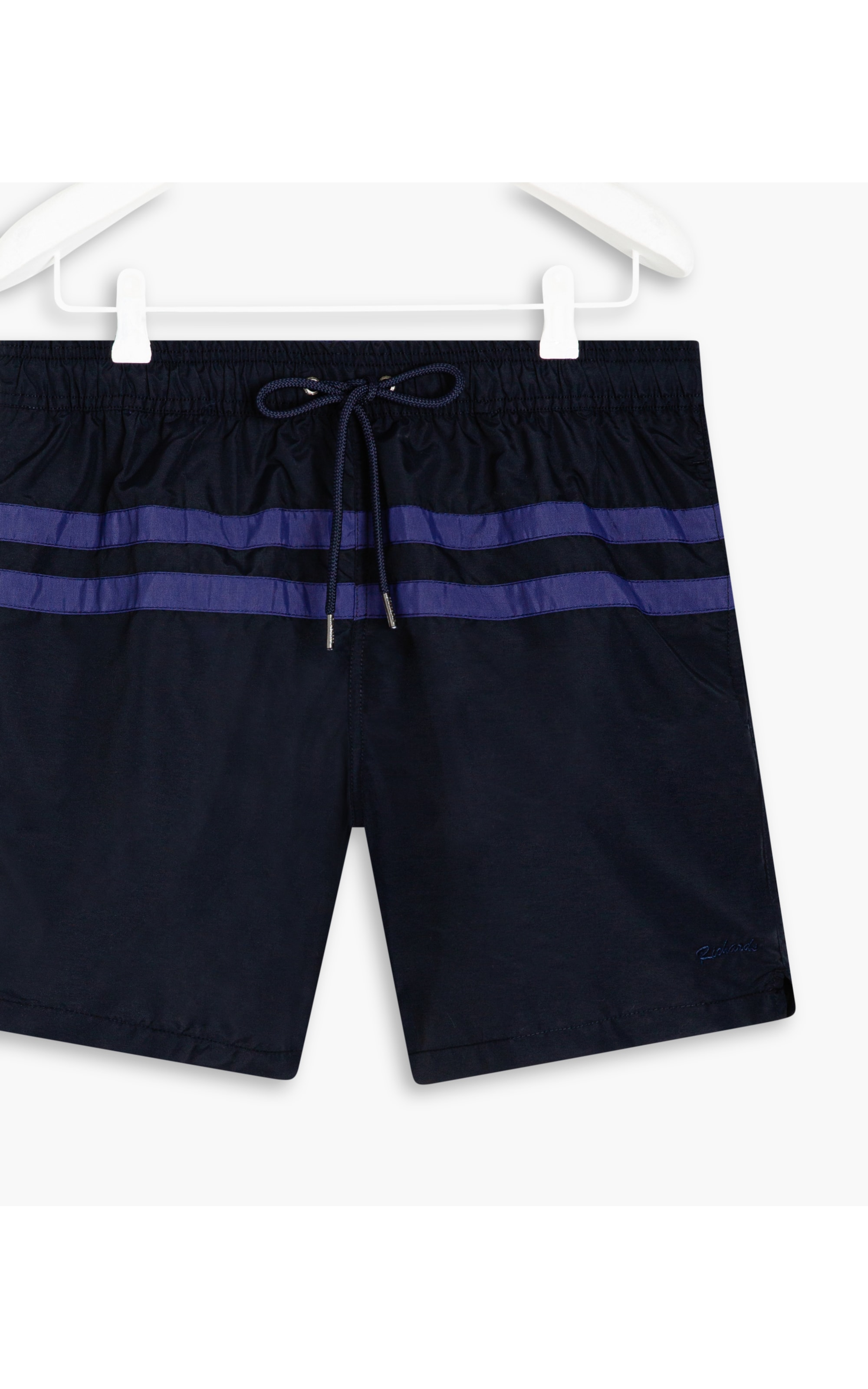 Beach Short Stripes Dark Navy