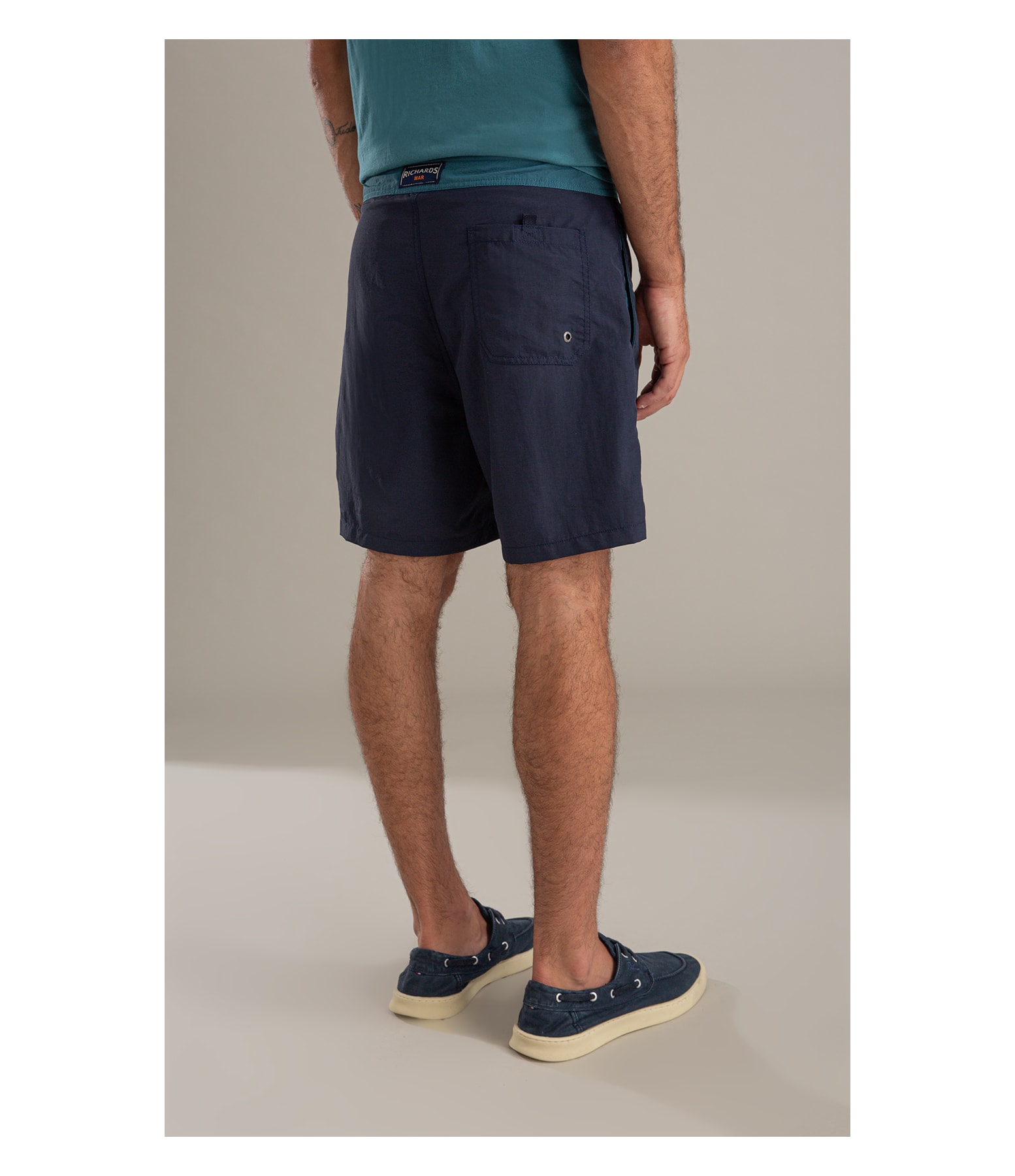 Beach Short Surf Crumpled Dark Navy