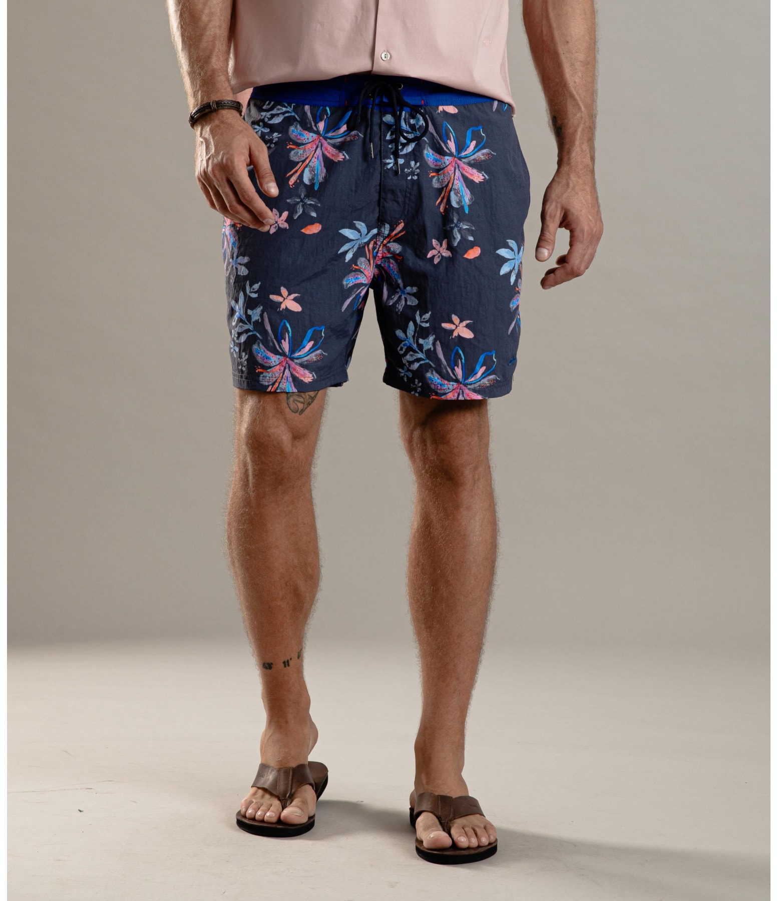 Beach Short Surf Soft Flower Dark Navy