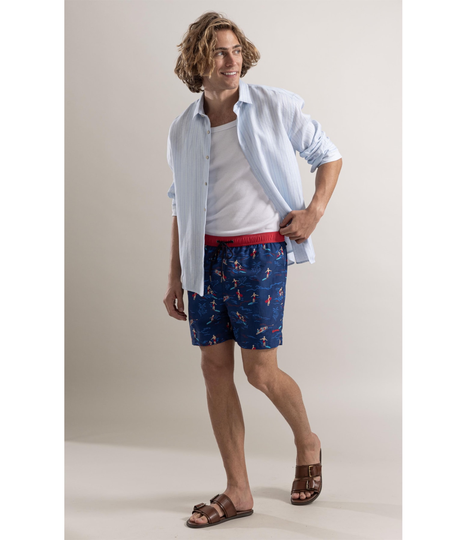 Beach Short Surfers Regular Marinho