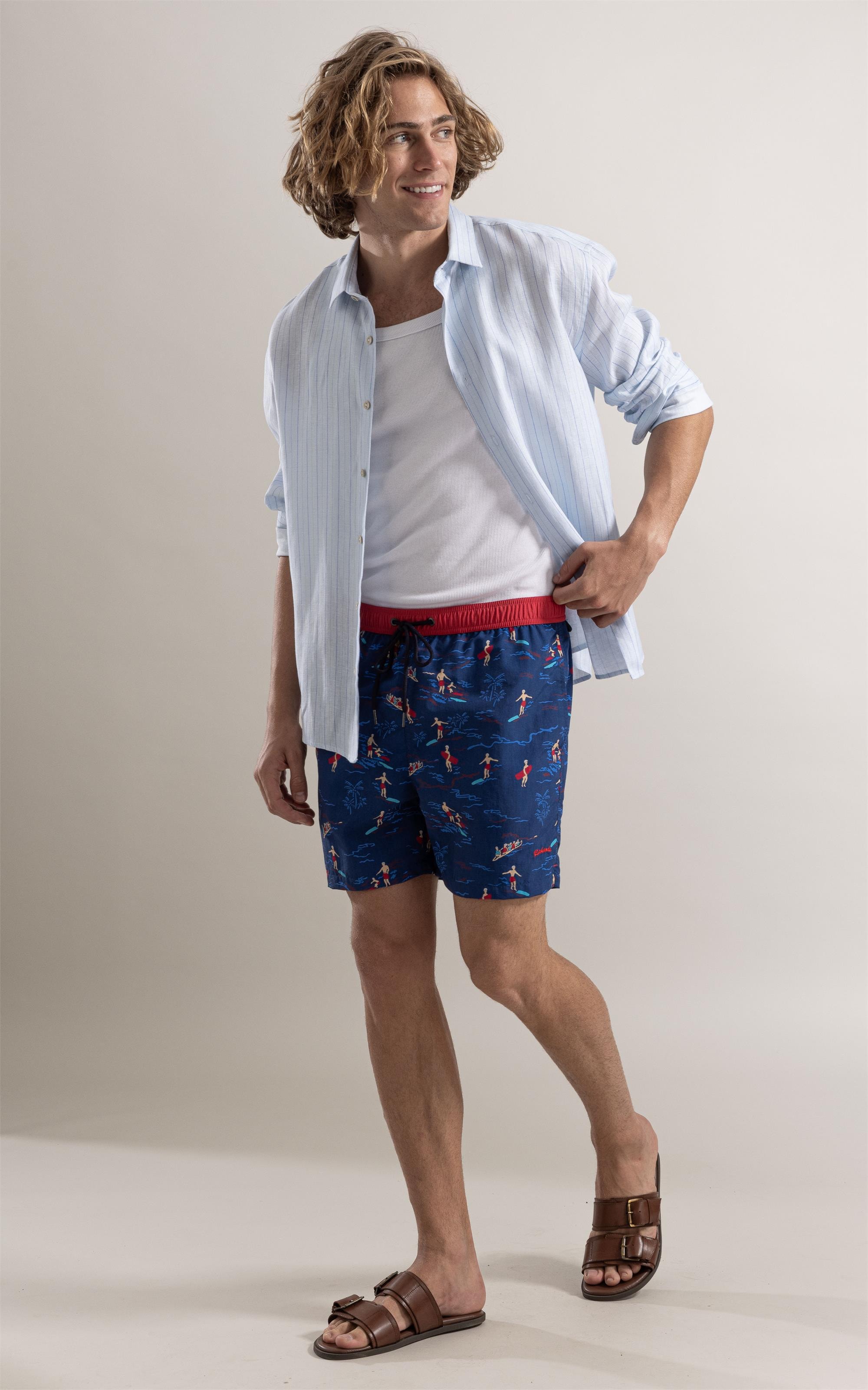 Beach Short Surfers Regular Marinho