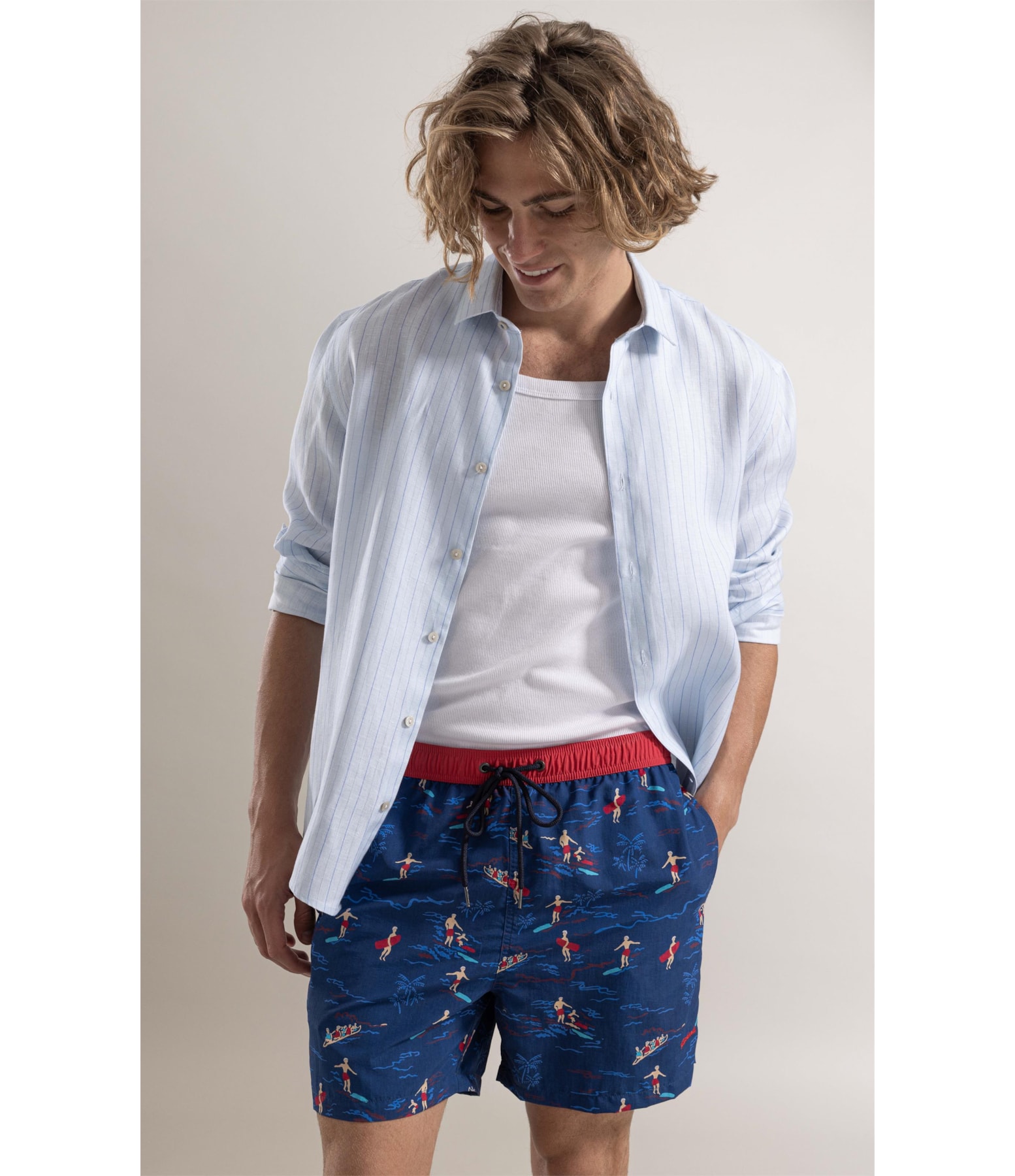 Beach Short Surfers Regular Marinho