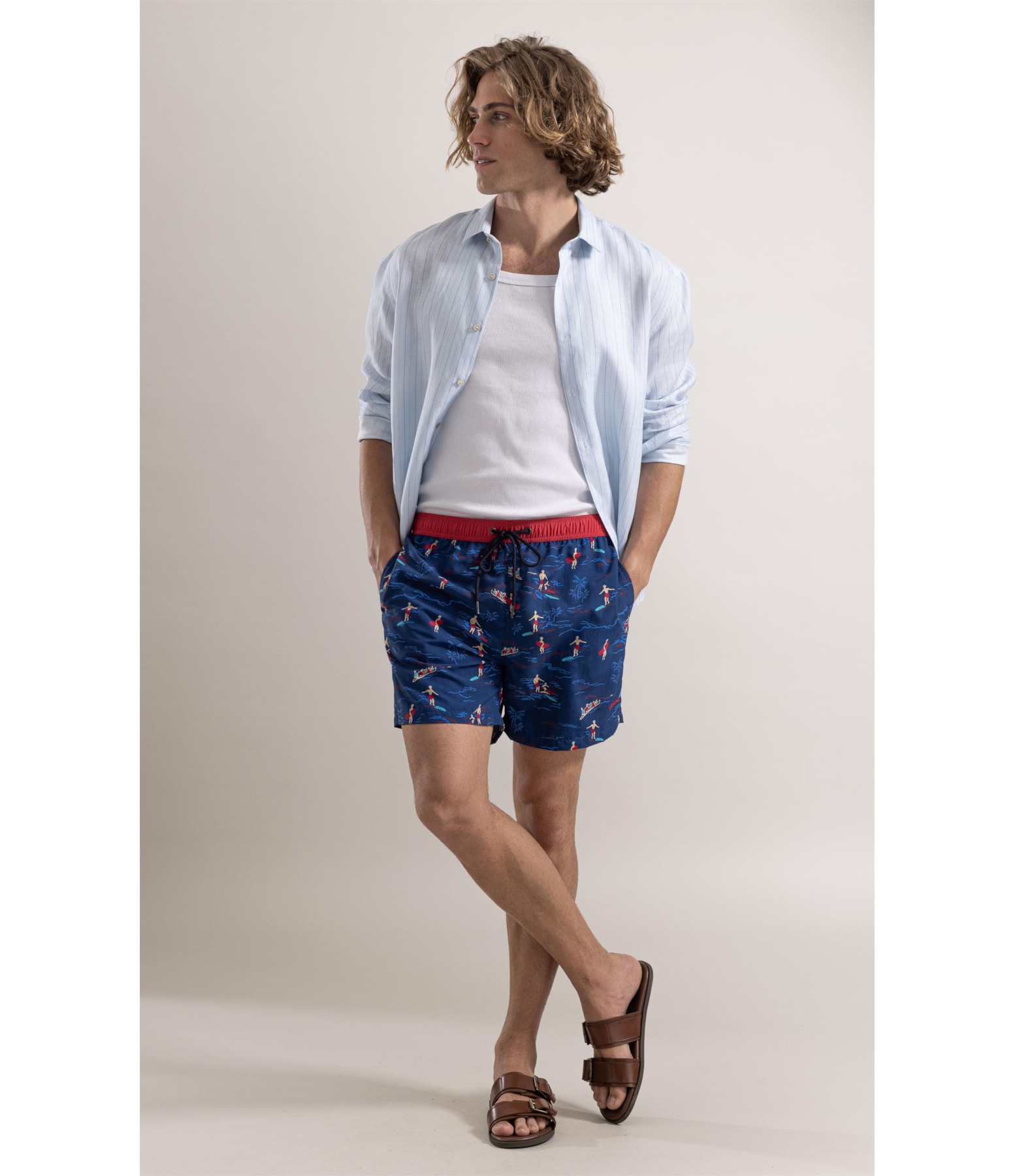 Beach Short Surfers Regular Marinho