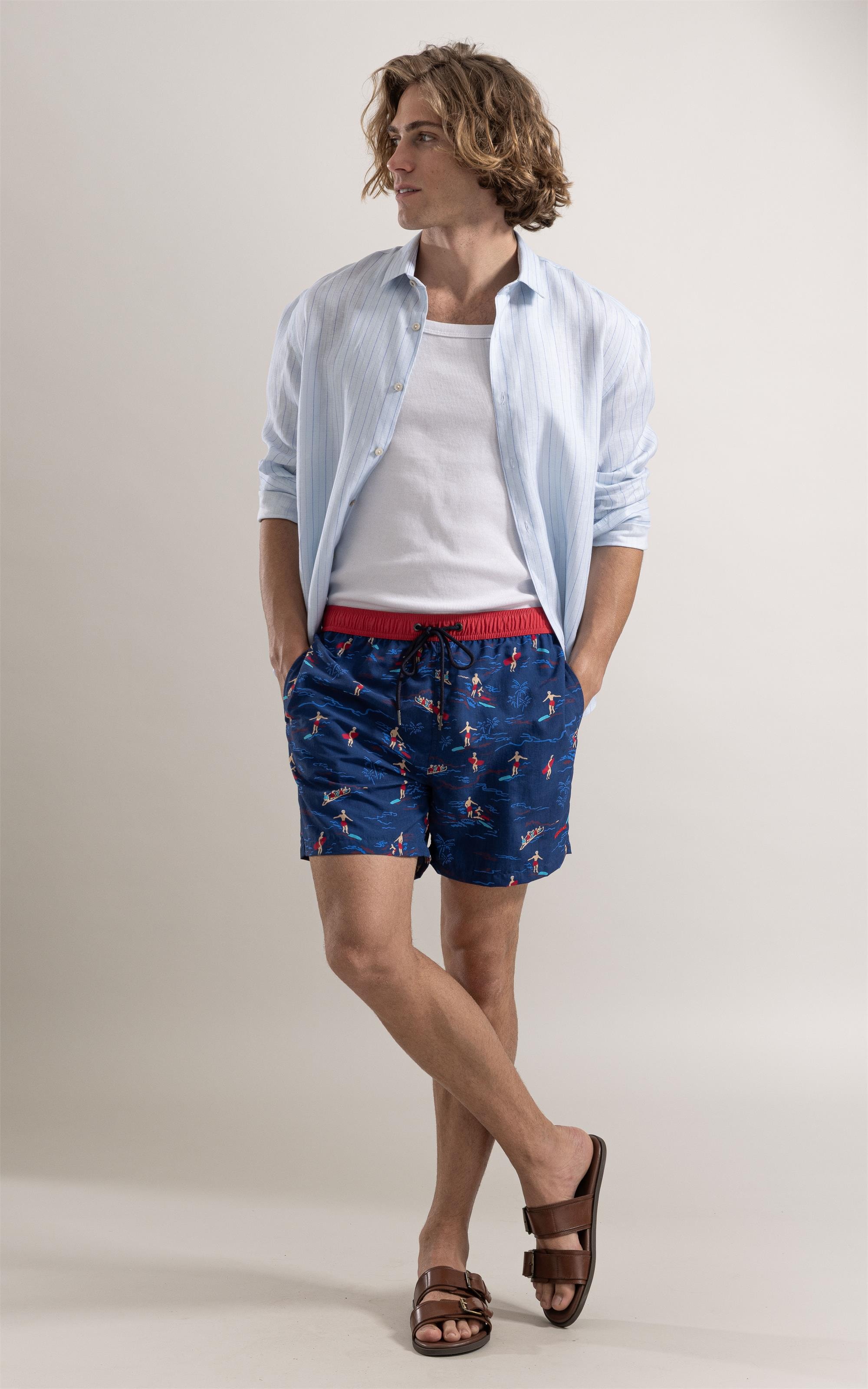 Beach Short Surfers Regular Marinho