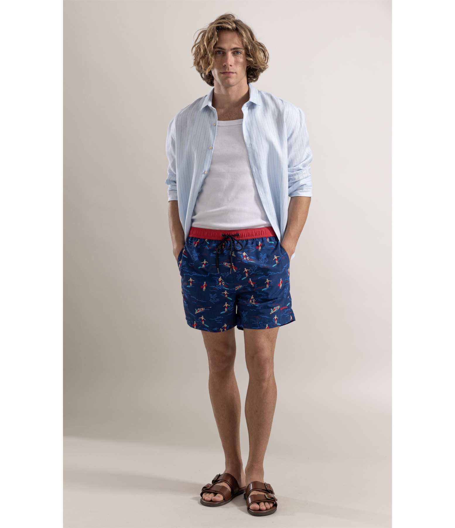 Beach Short Surfers Regular Marinho