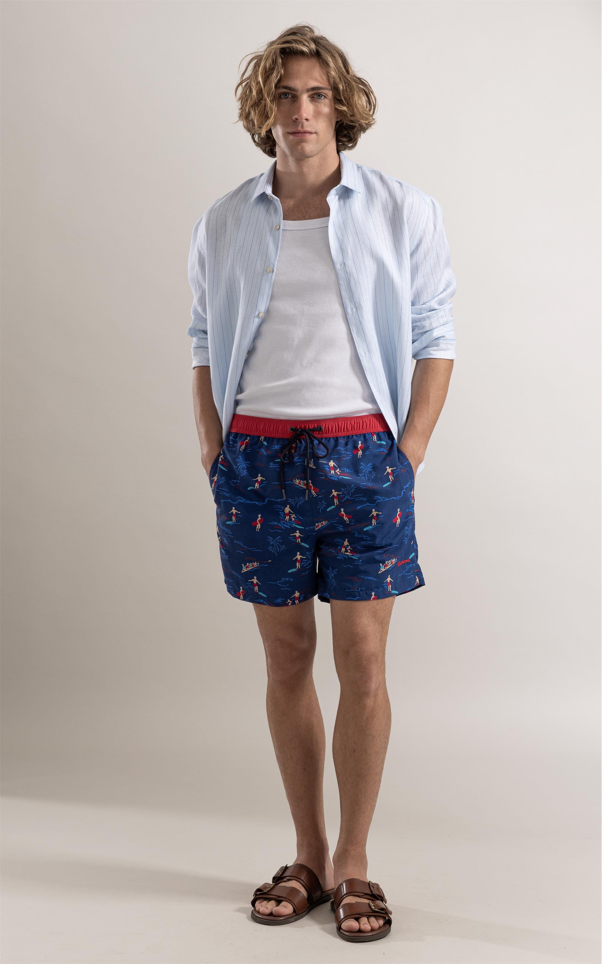 Beach Short Surfers Regular Marinho