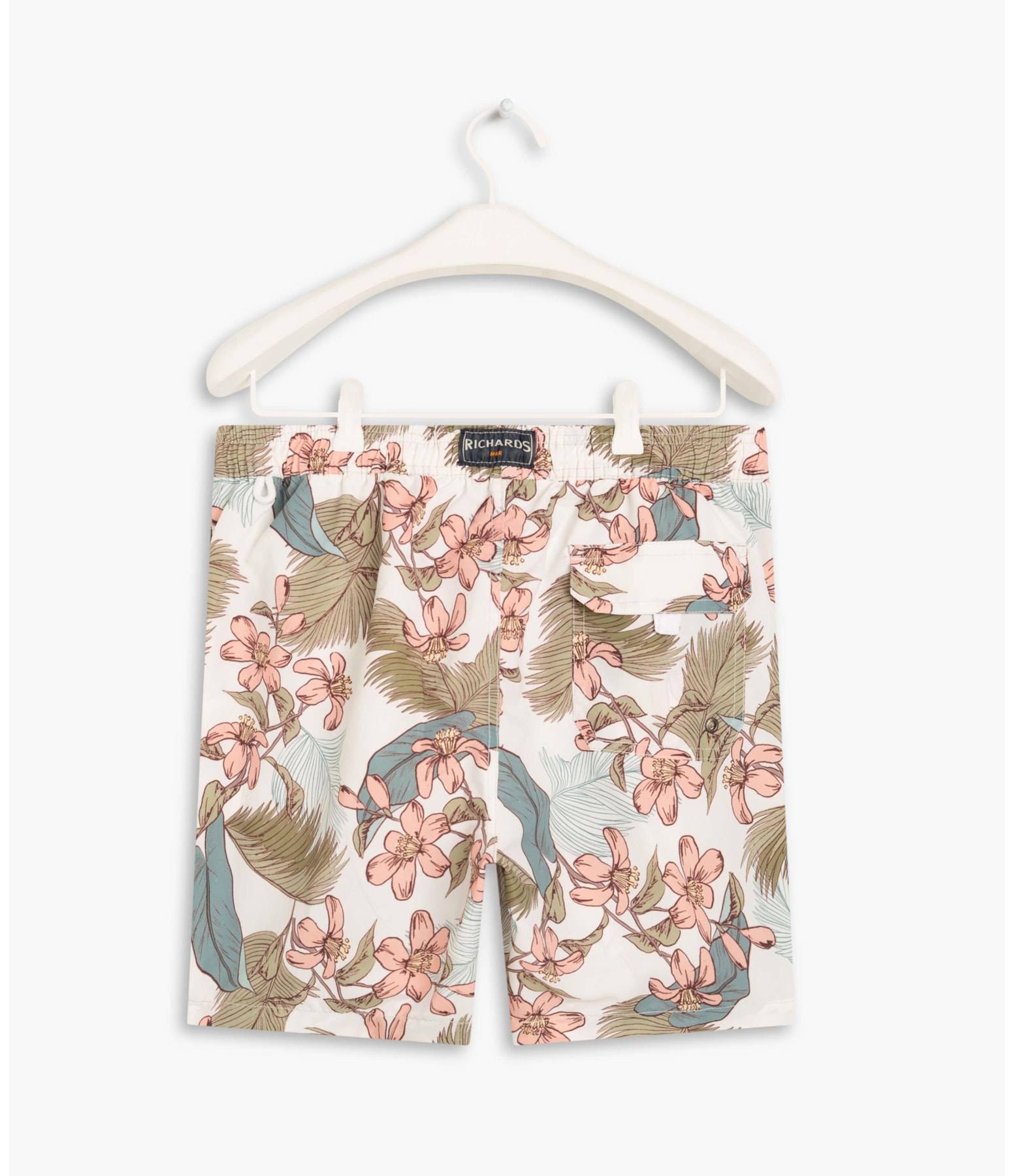 Beach Short Tropical Color Branco