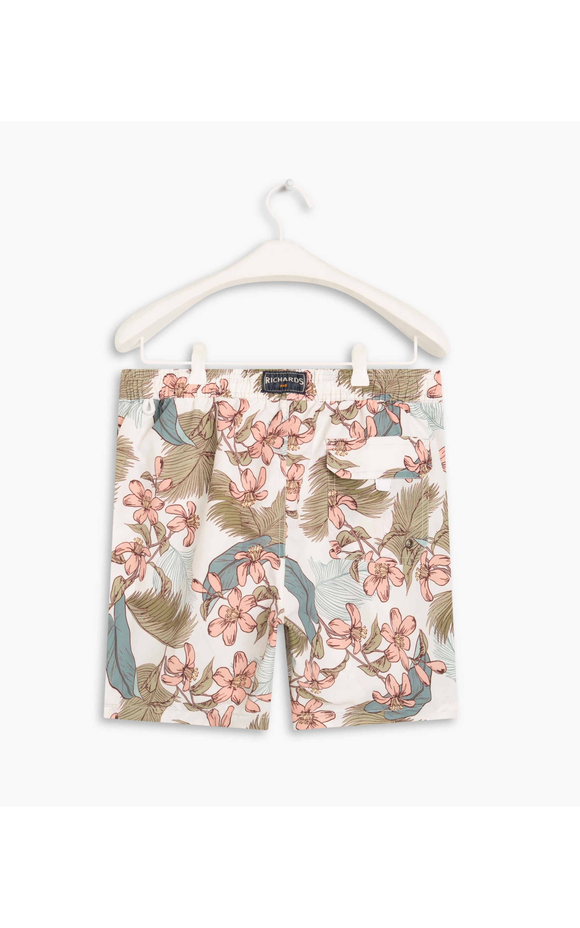 Beach Short Tropical Color Branco