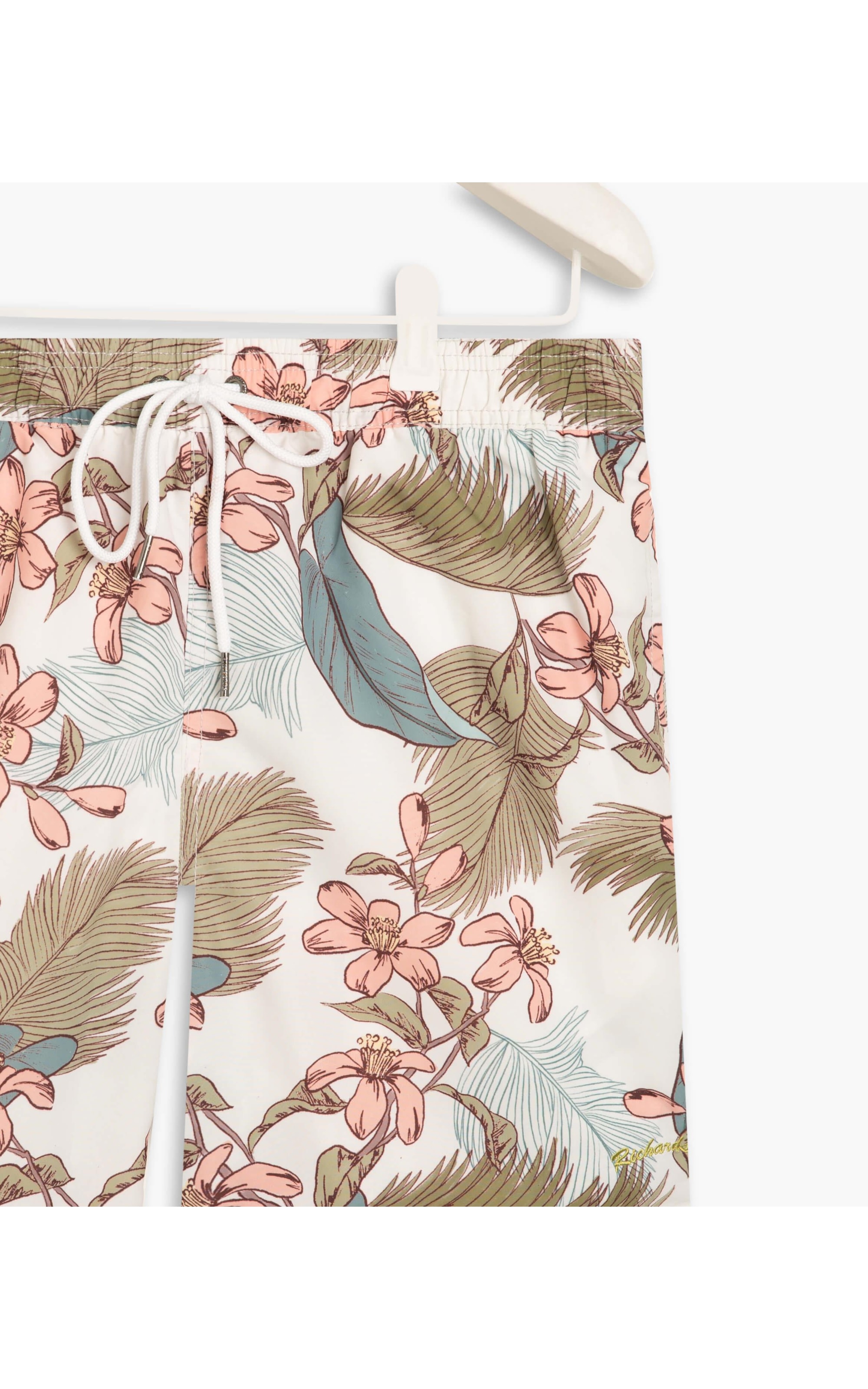 Beach Short Tropical Color Branco