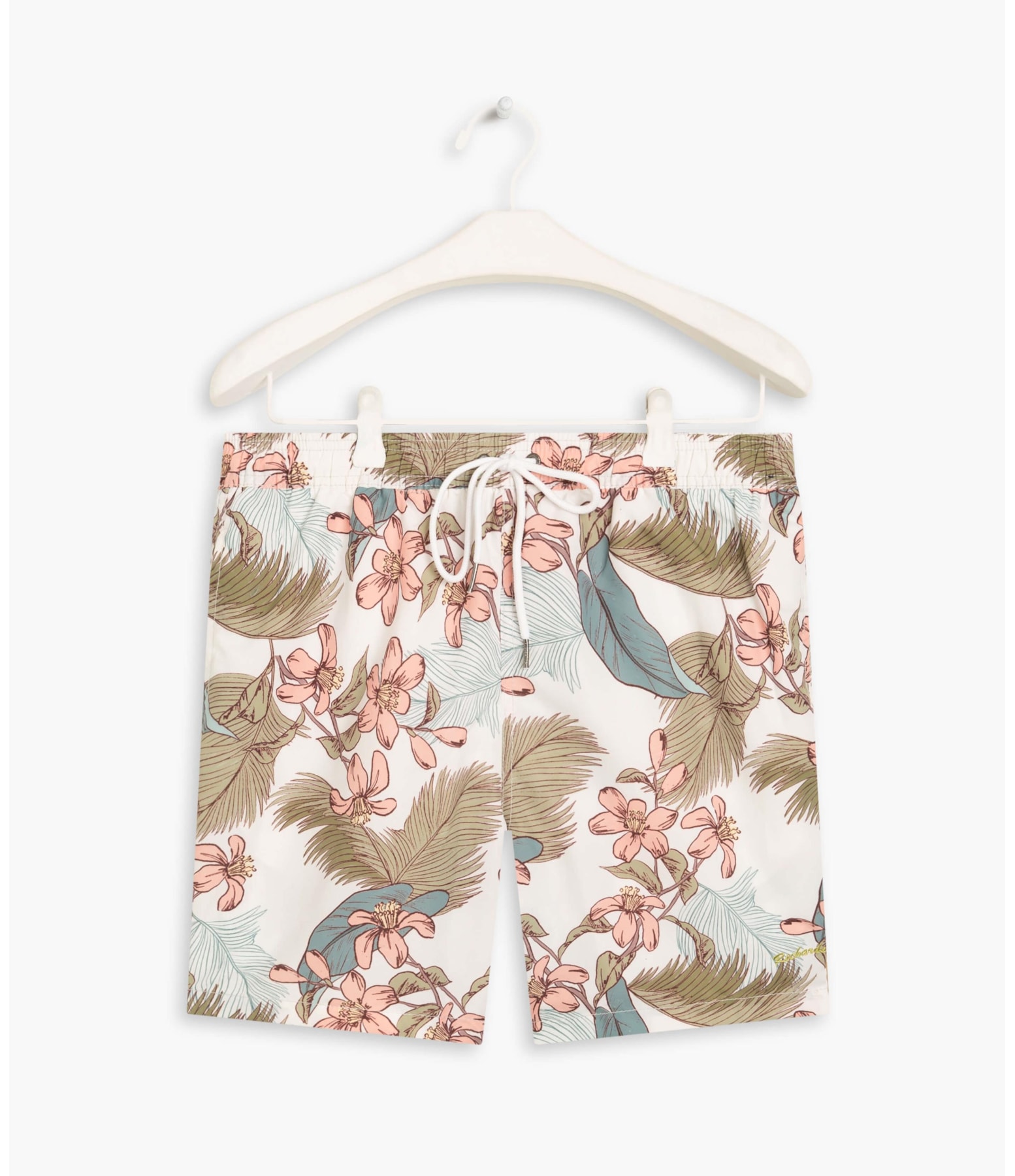 Beach Short Tropical Color Branco