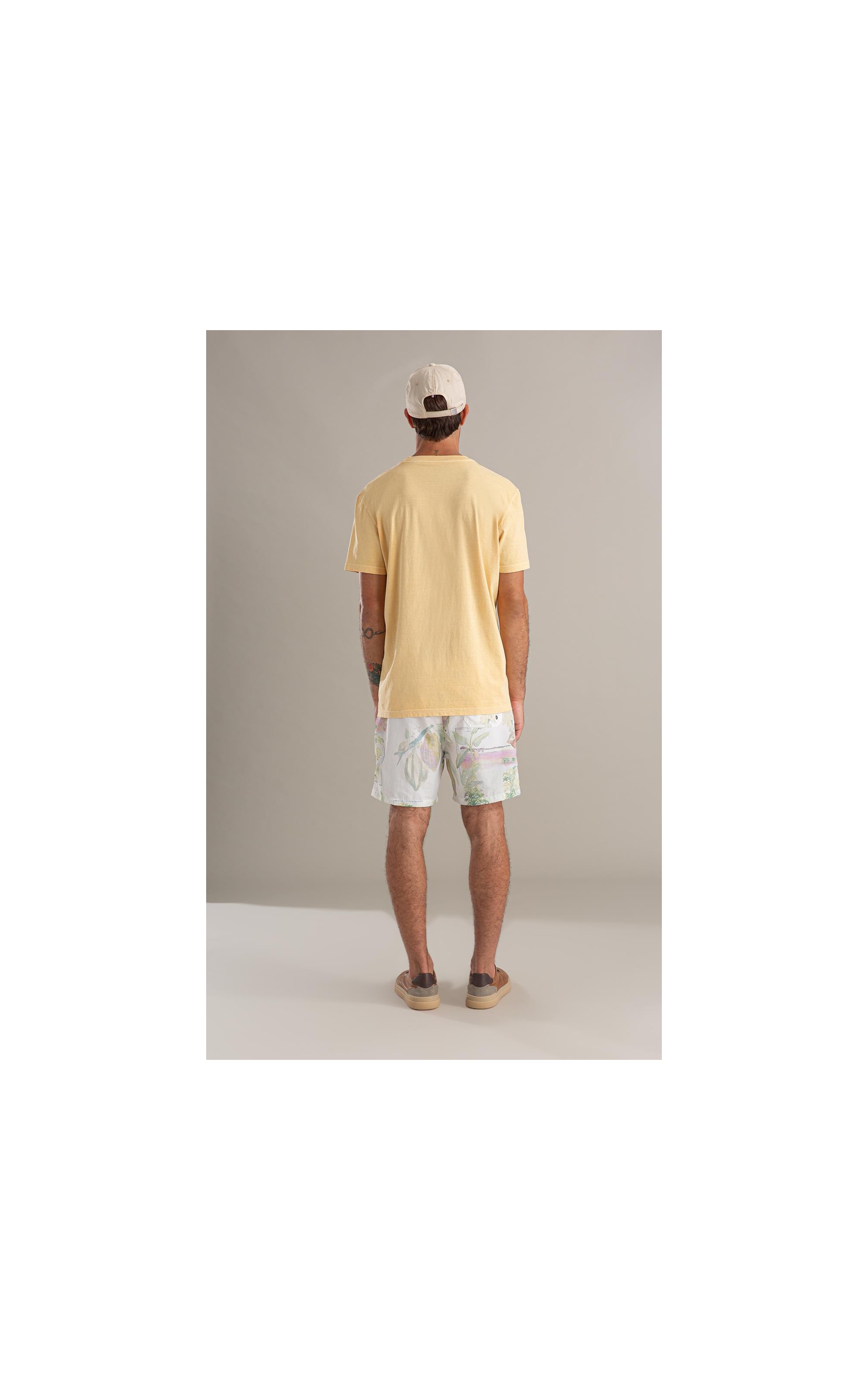 Beach Short Tropical Surf Branco