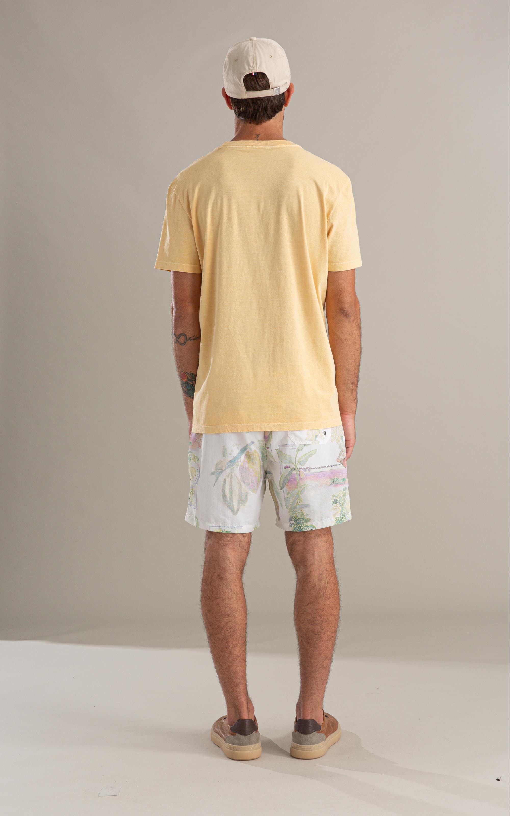Beach Short Tropical Surf Branco