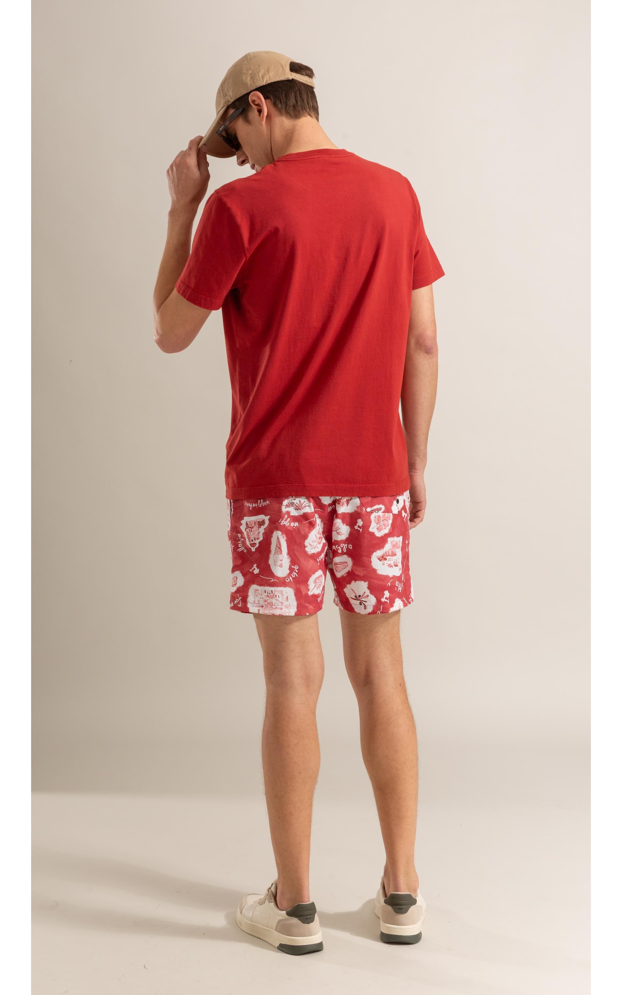 Beach Short Viaggio Regular Vermelho