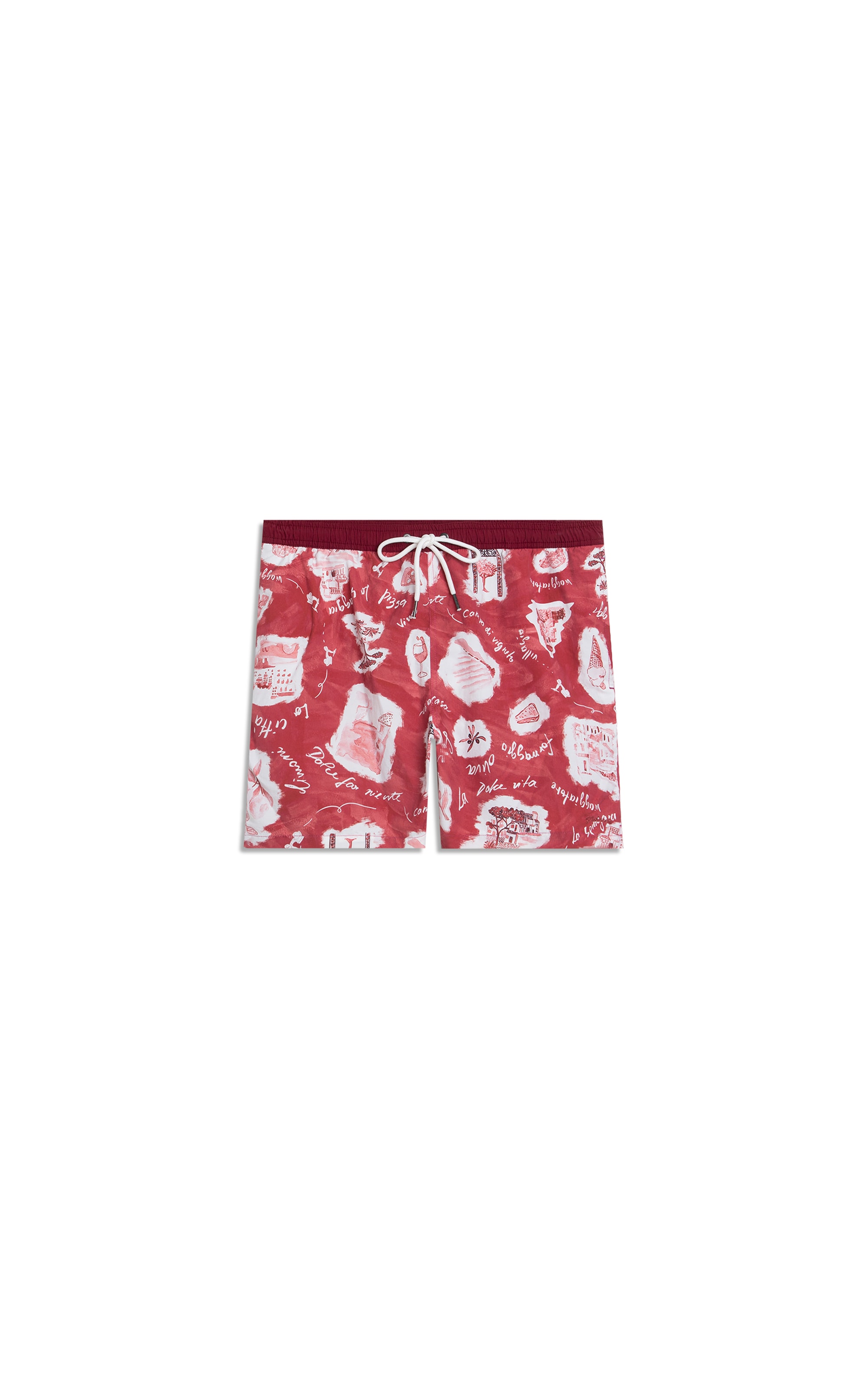 Beach Short Viaggio Regular Vermelho