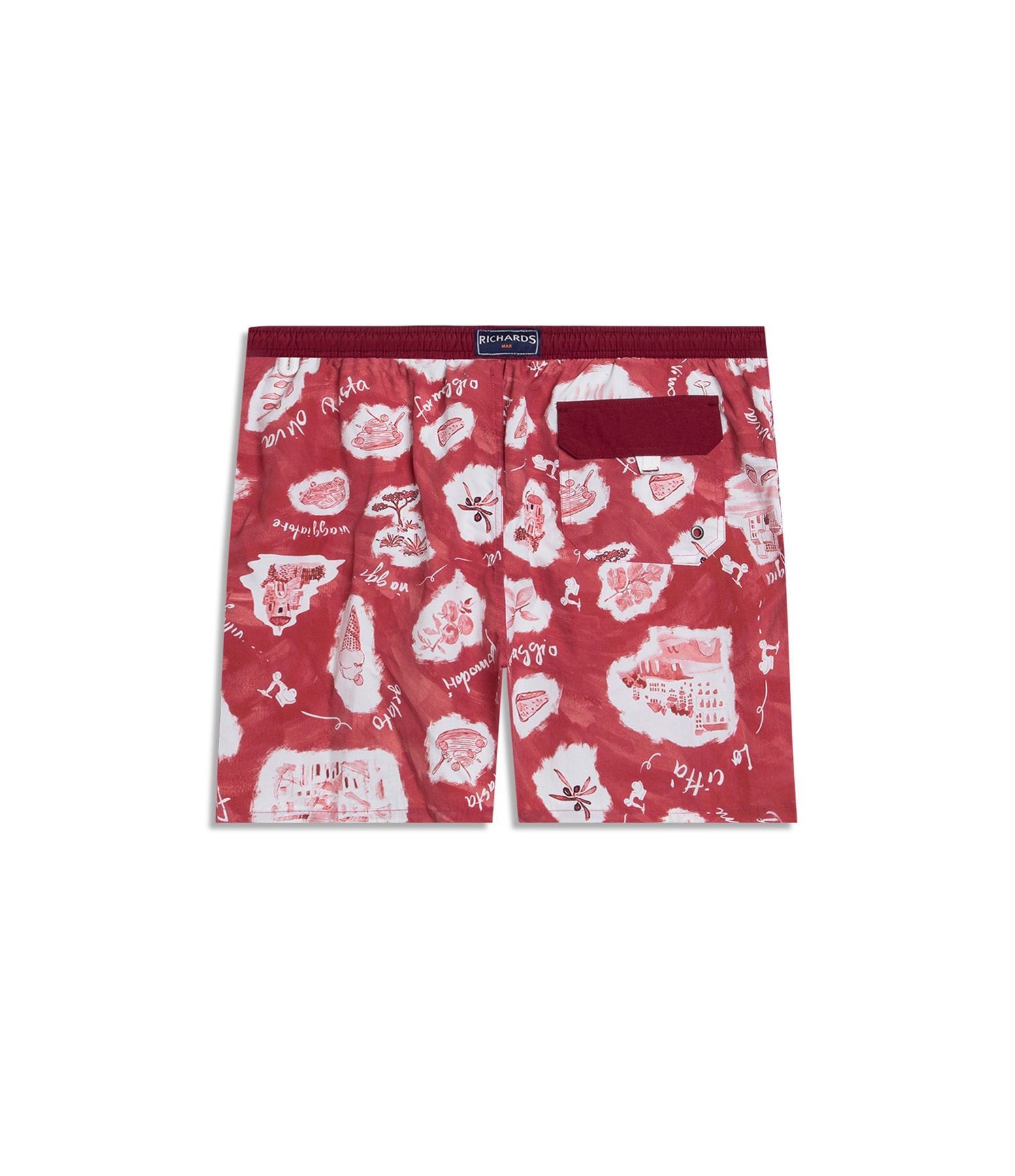 Beach Short Viaggio Regular Vermelho