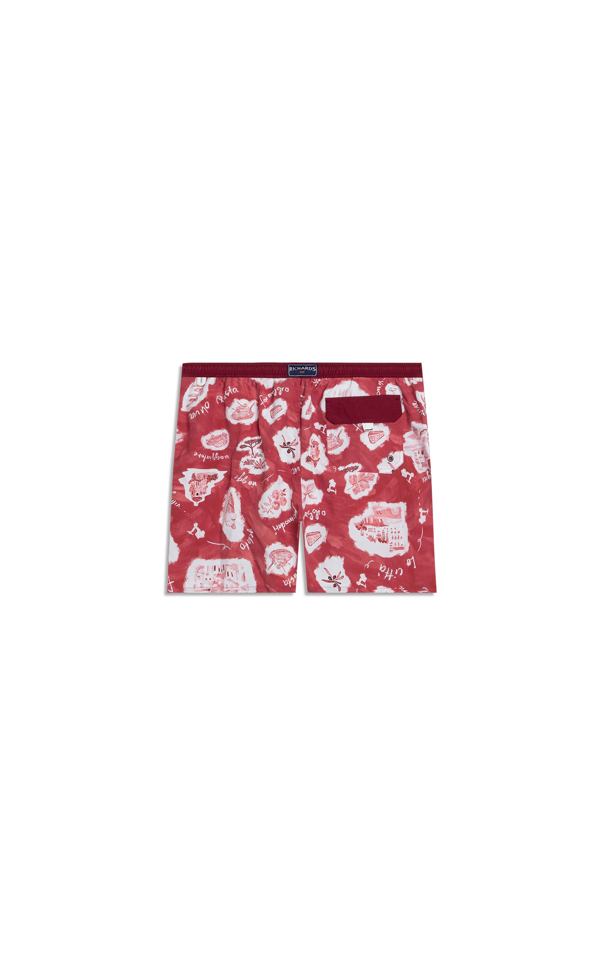 Beach Short Viaggio Regular Vermelho