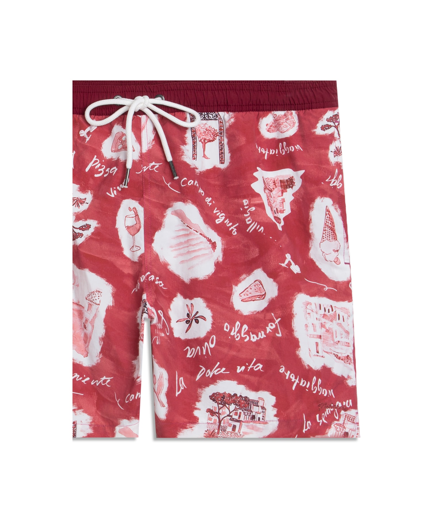 Beach Short Viaggio Regular Vermelho