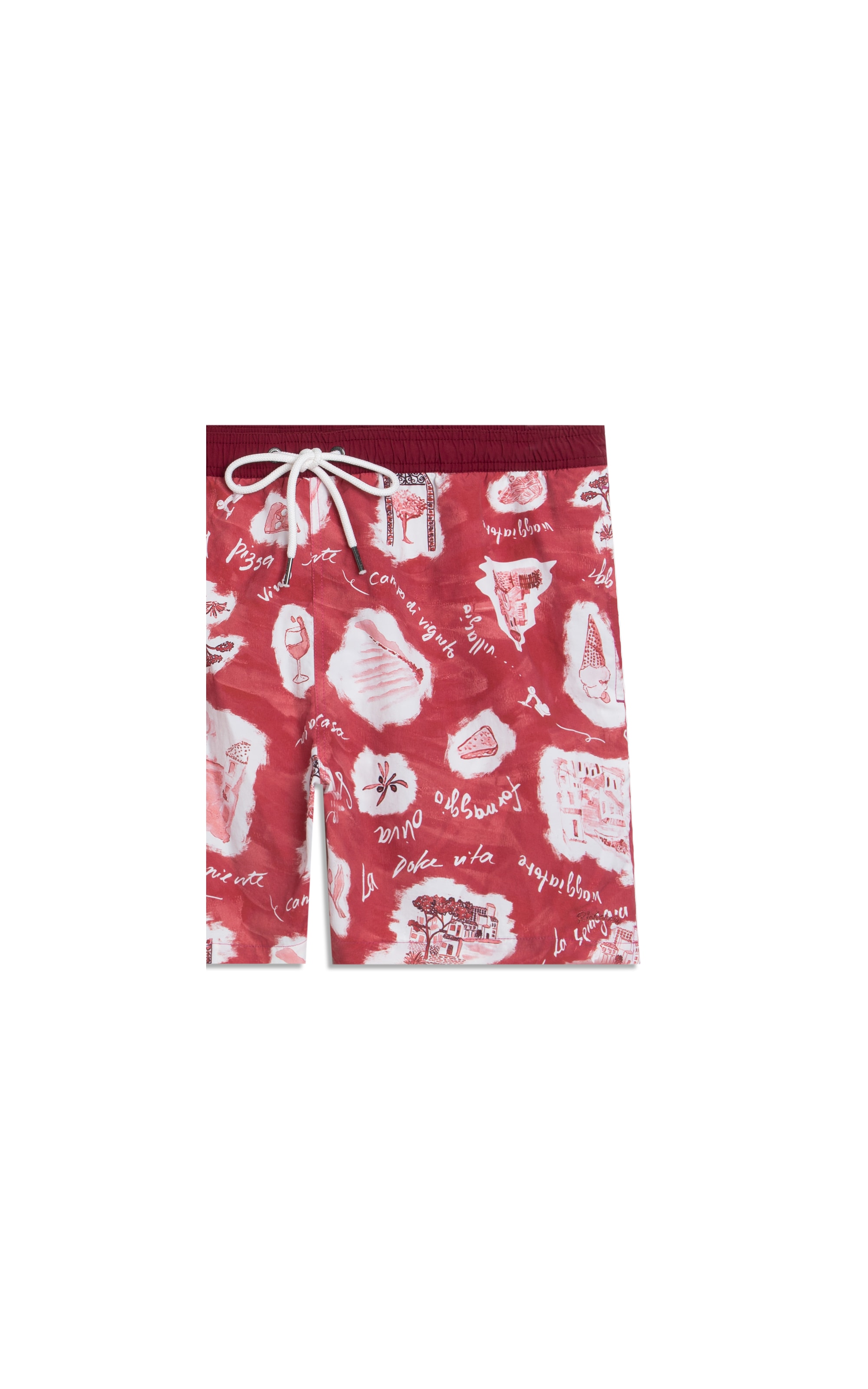 Beach Short Viaggio Regular Vermelho