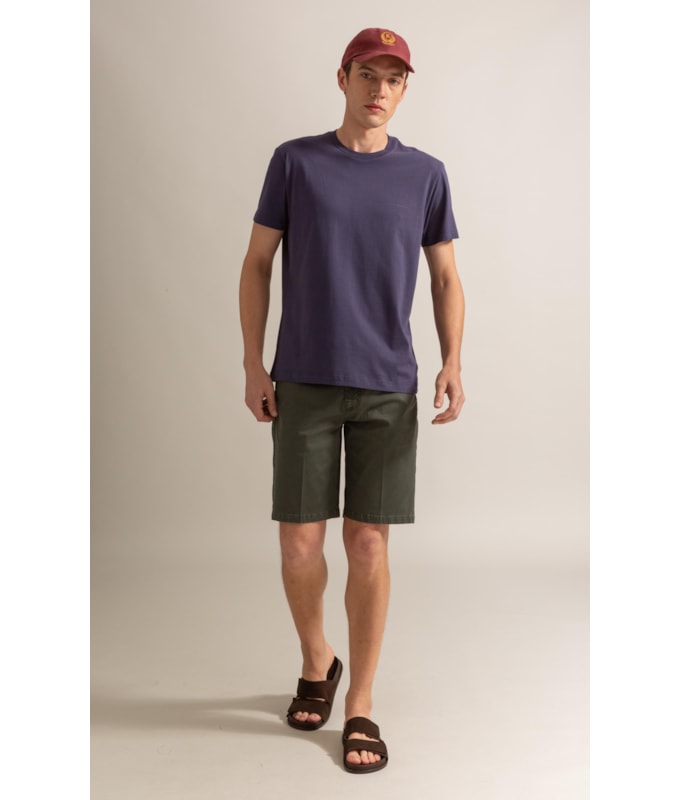 Bermuda 5 Pockets Cós Direto Long Floresta