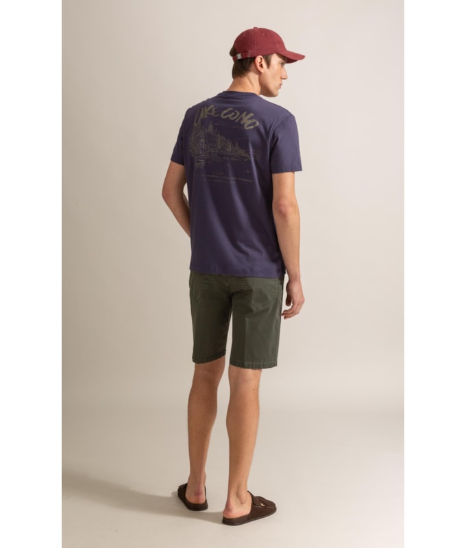 Bermuda 5 Pockets Cós Direto Long Floresta