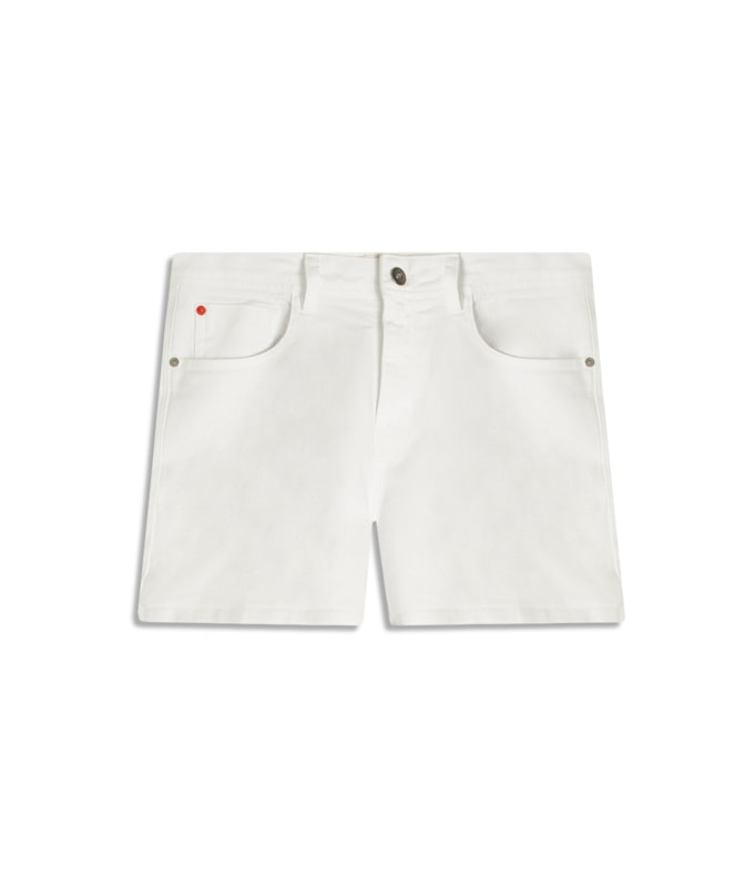 Bermuda 5pockets White Denim Branco