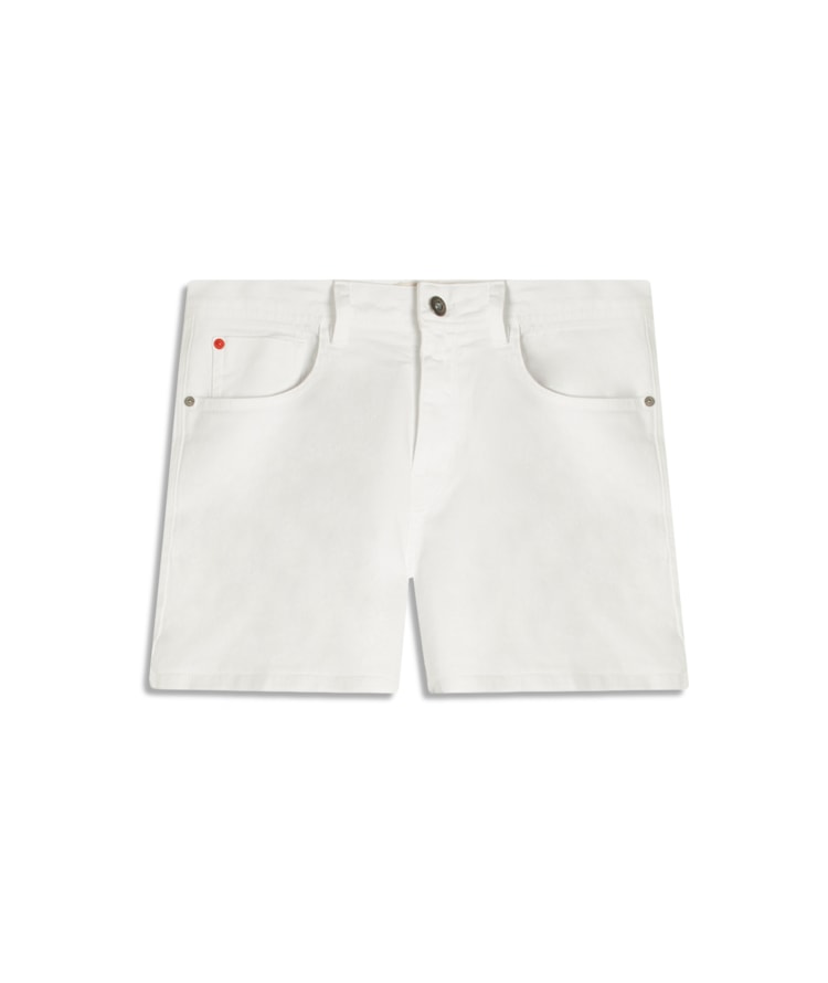Bermuda 5pockets White Denim Branco
