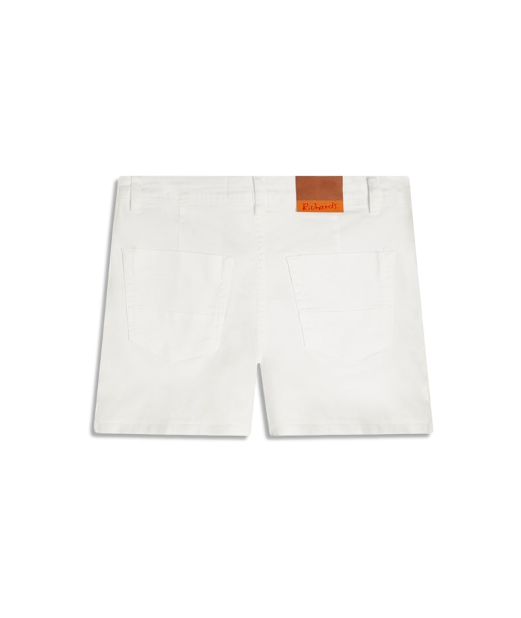 Bermuda 5pockets White Denim Branco