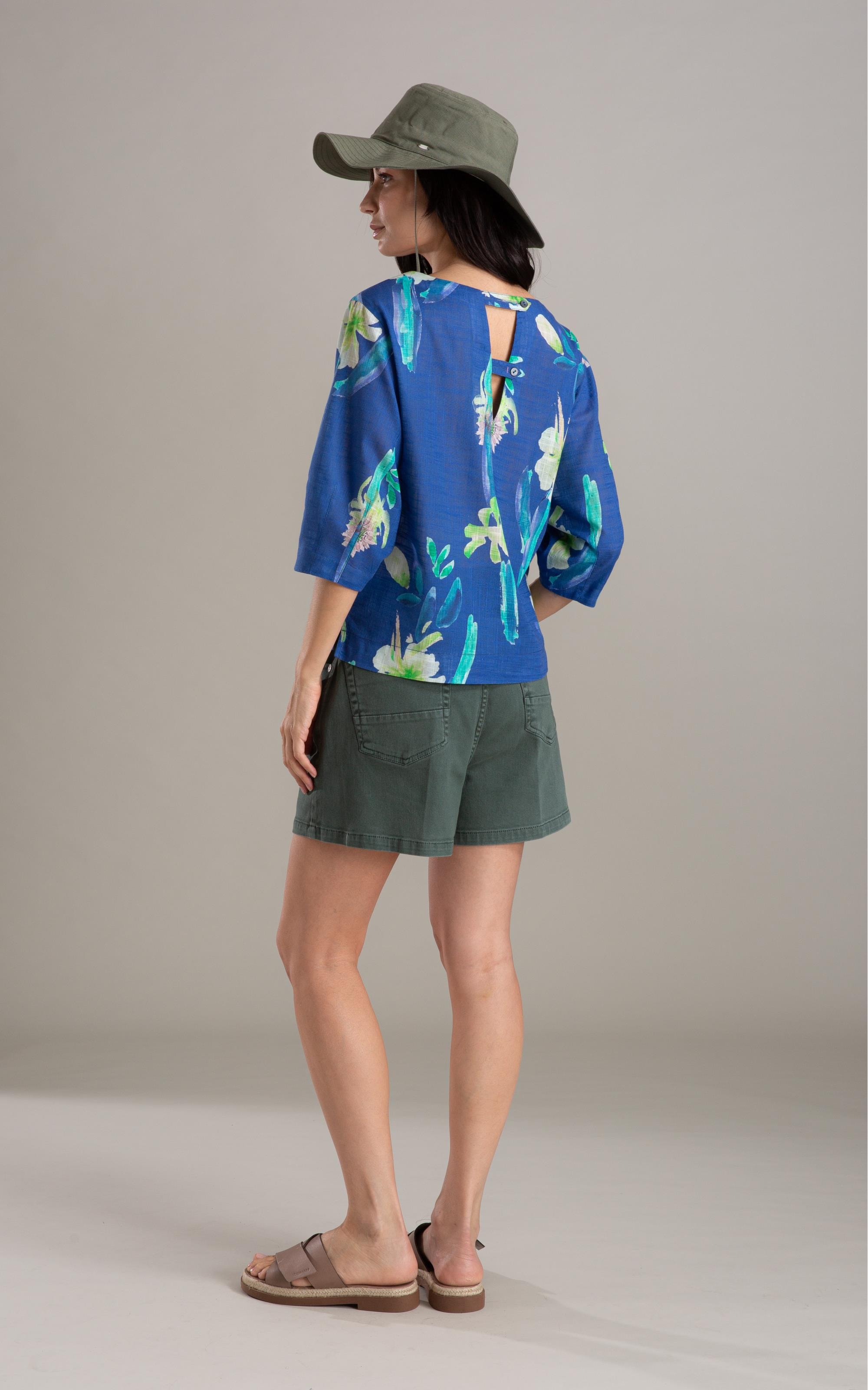 Bermuda 5pockets White Denim Verde Army