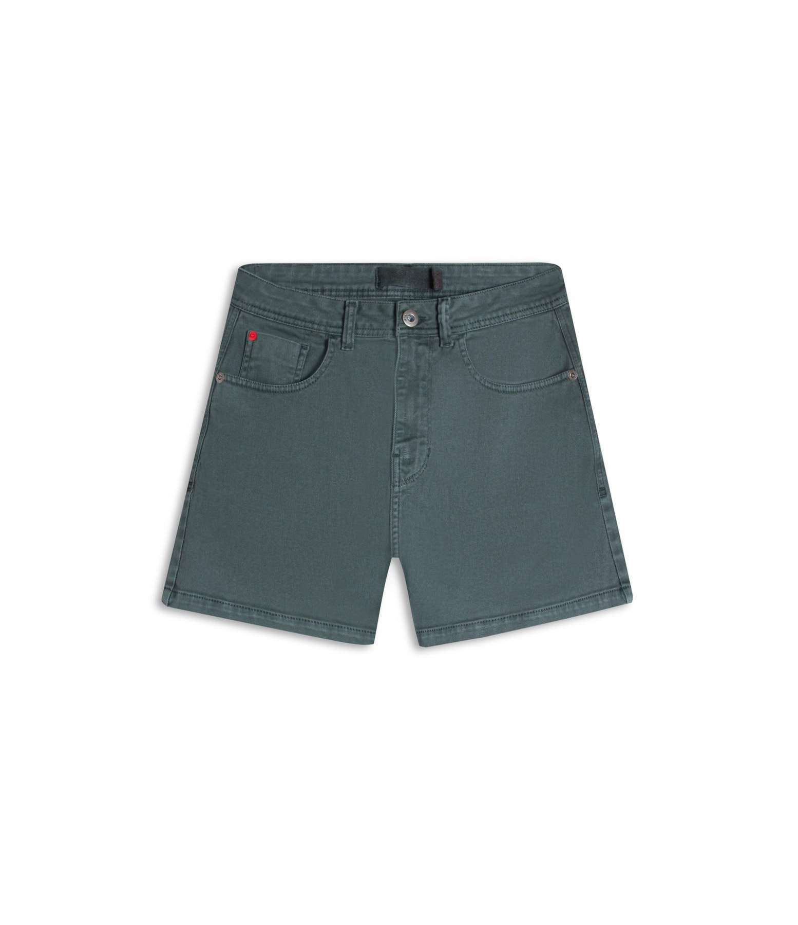 Bermuda 5pockets White Denim Verde Army