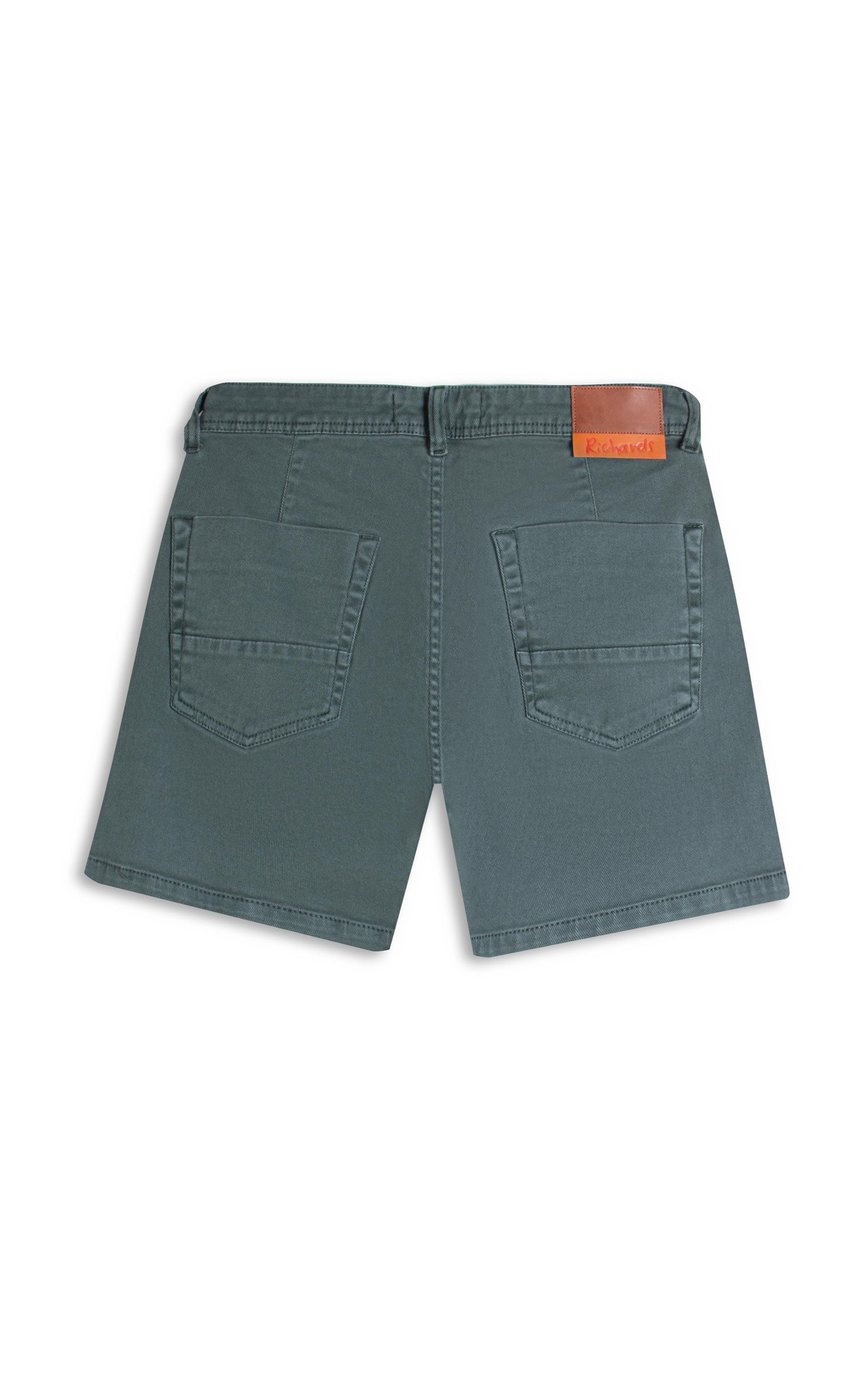 Bermuda 5pockets White Denim Verde Army