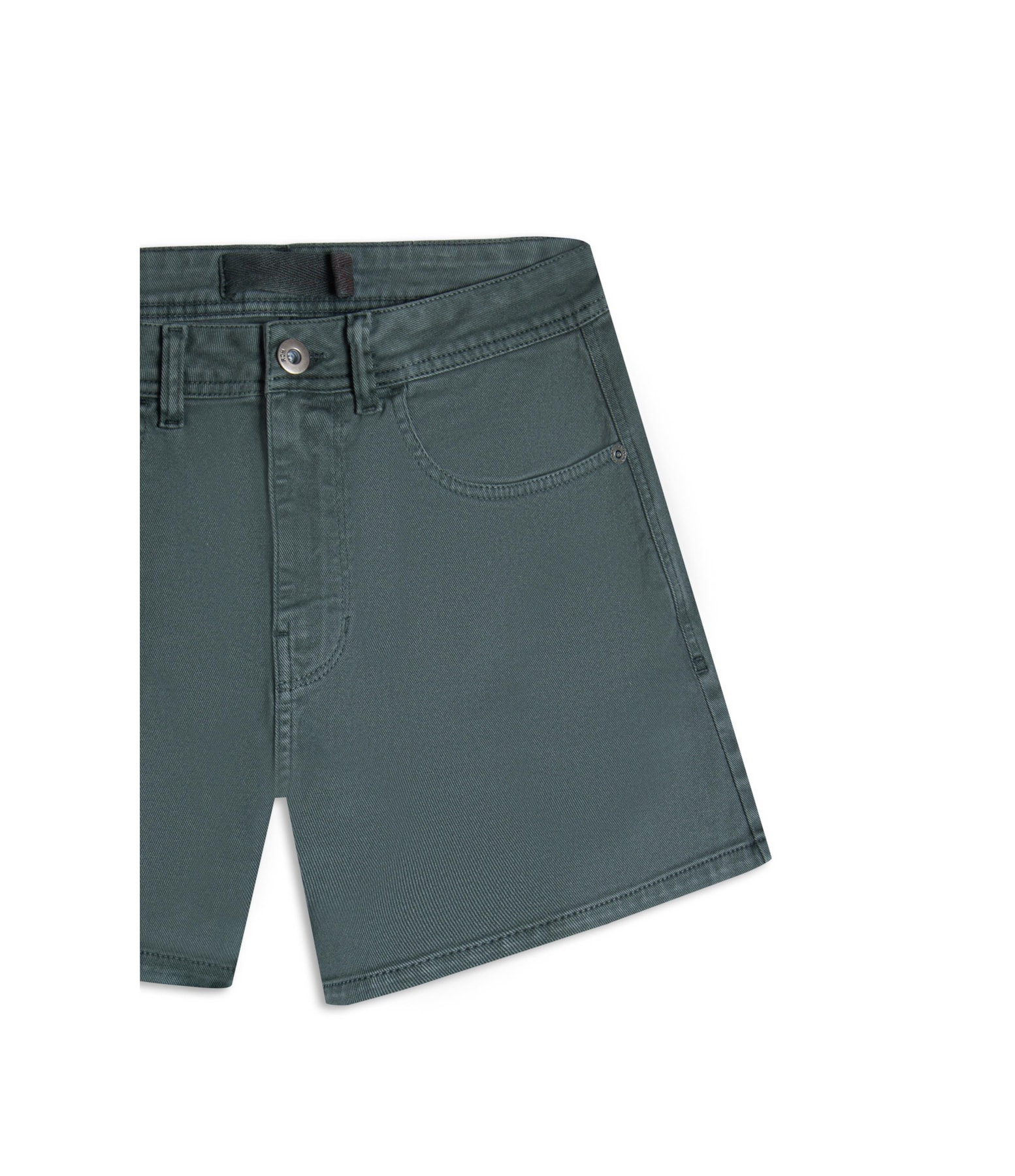 Bermuda 5pockets White Denim Verde Army