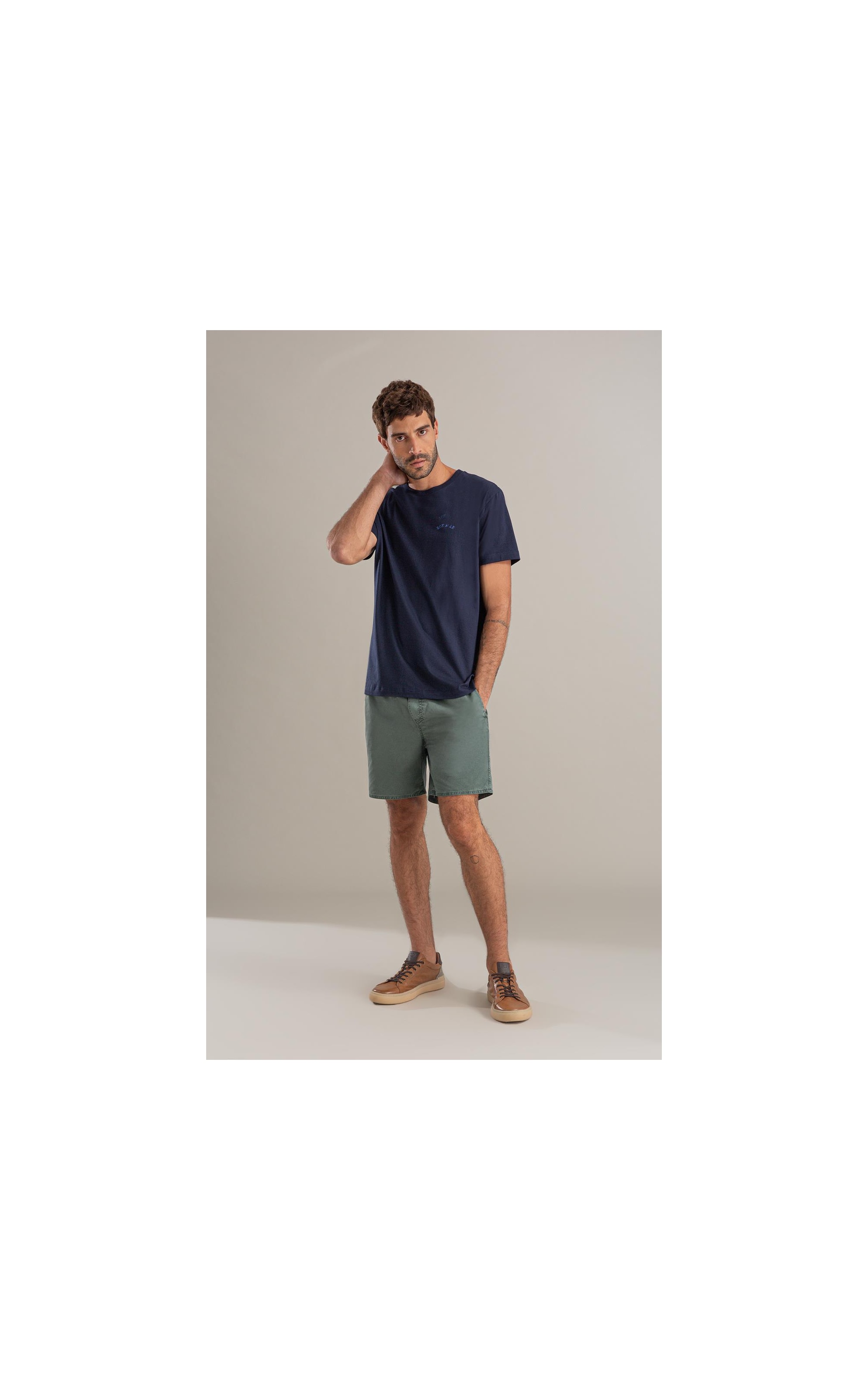 Bermuda Aloha Color Twill Verde Army