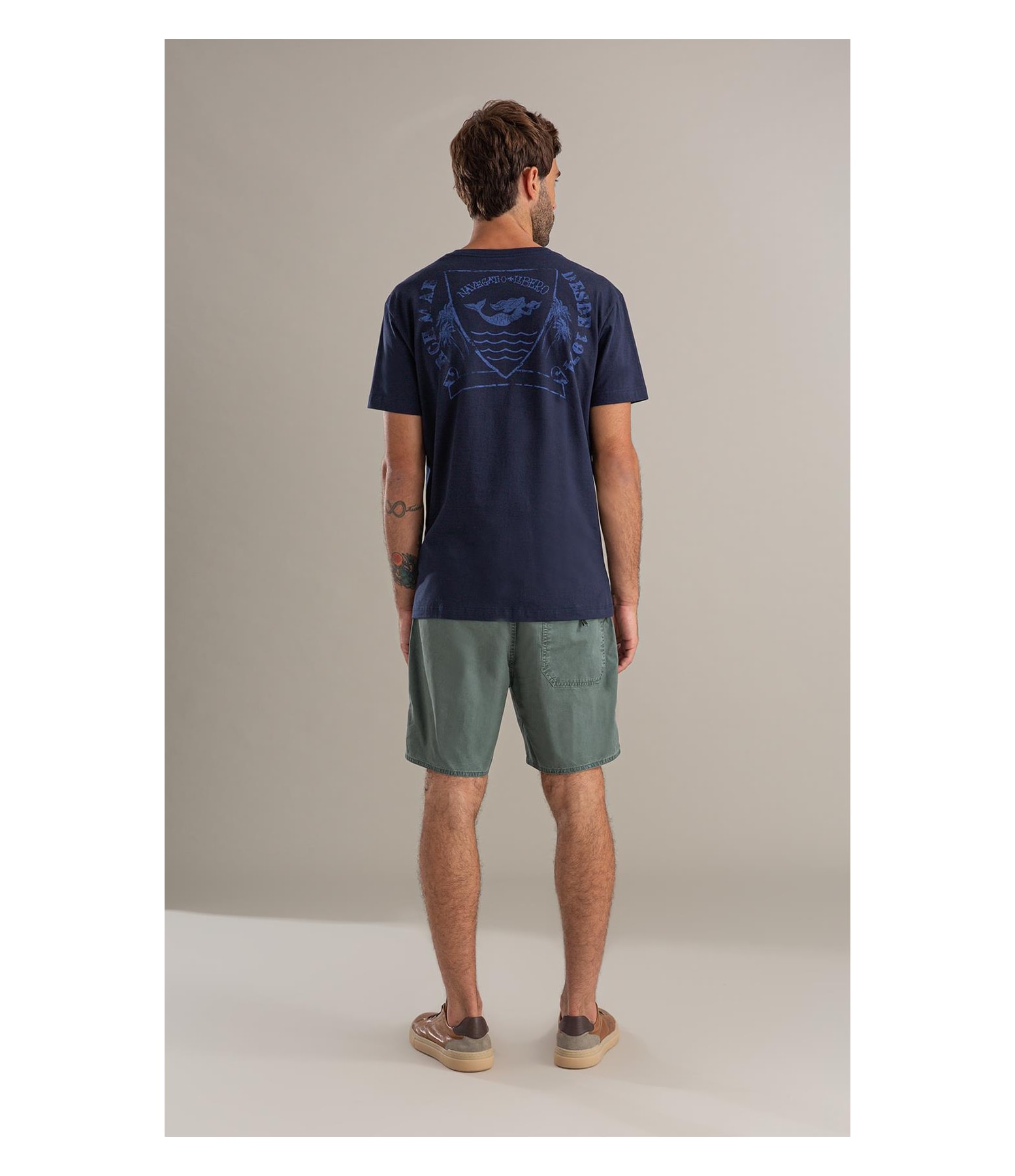 Bermuda Aloha Color Twill Verde Army