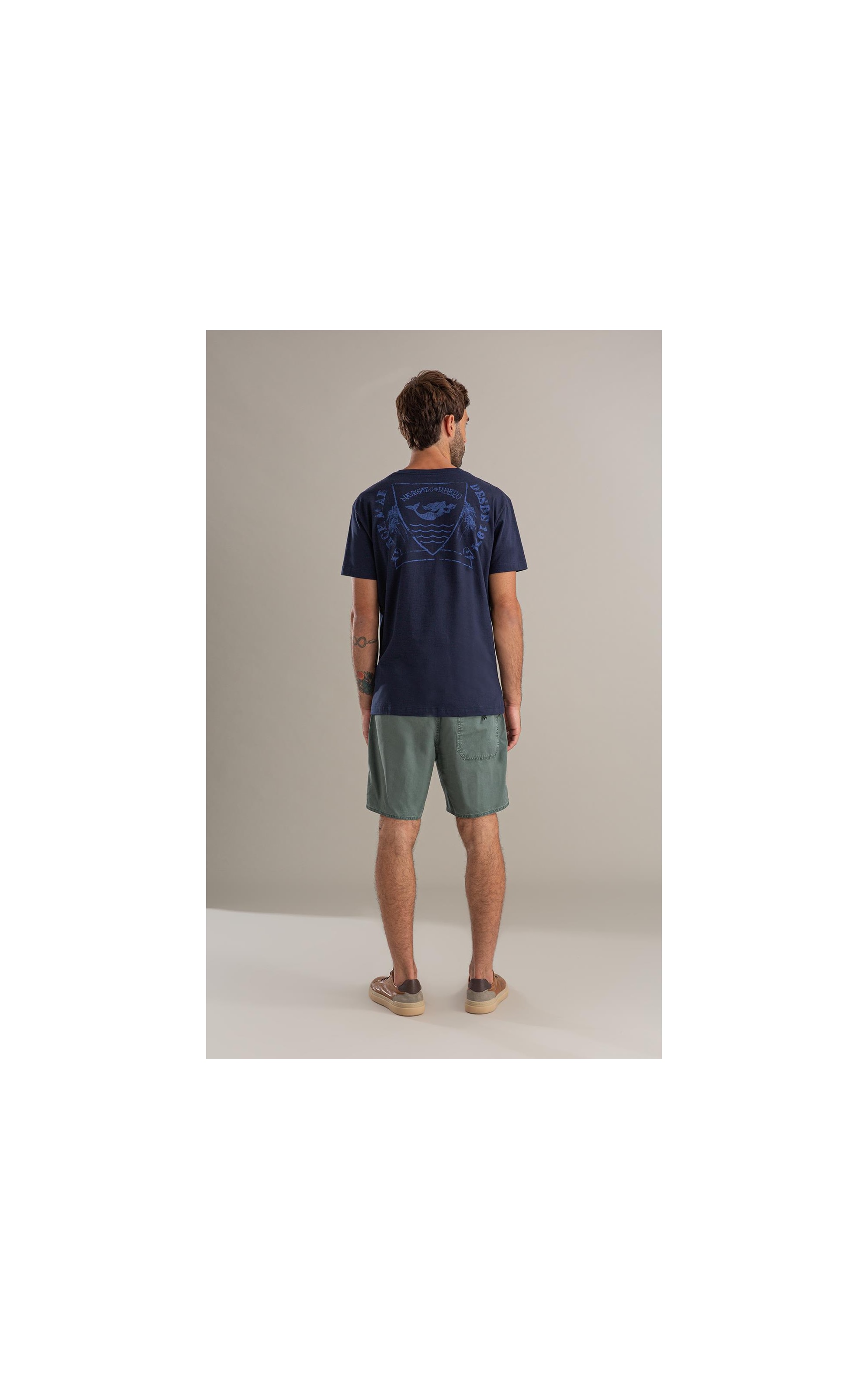Bermuda Aloha Color Twill Verde Army