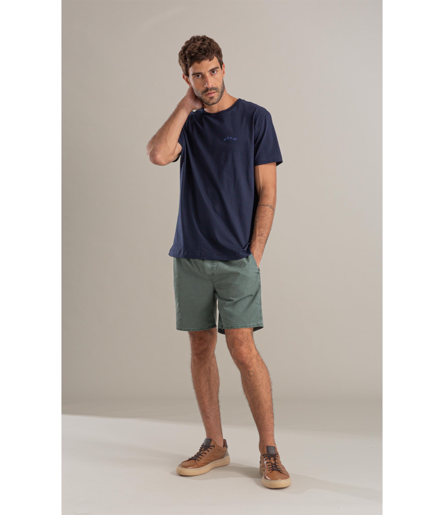 Bermuda Aloha Color Twill Verde Army