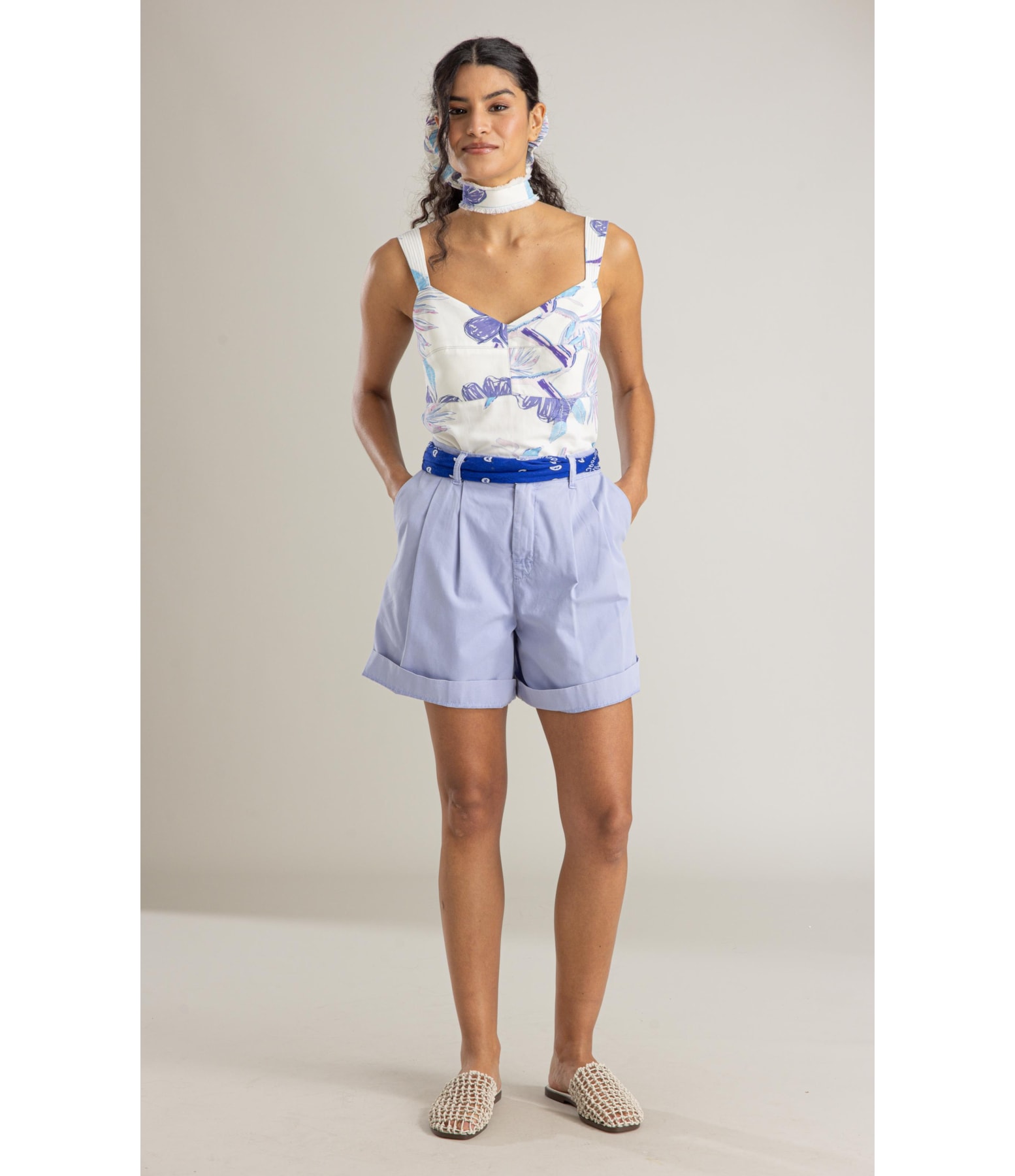 Bermuda Bolt Gai Prega Azul Seco