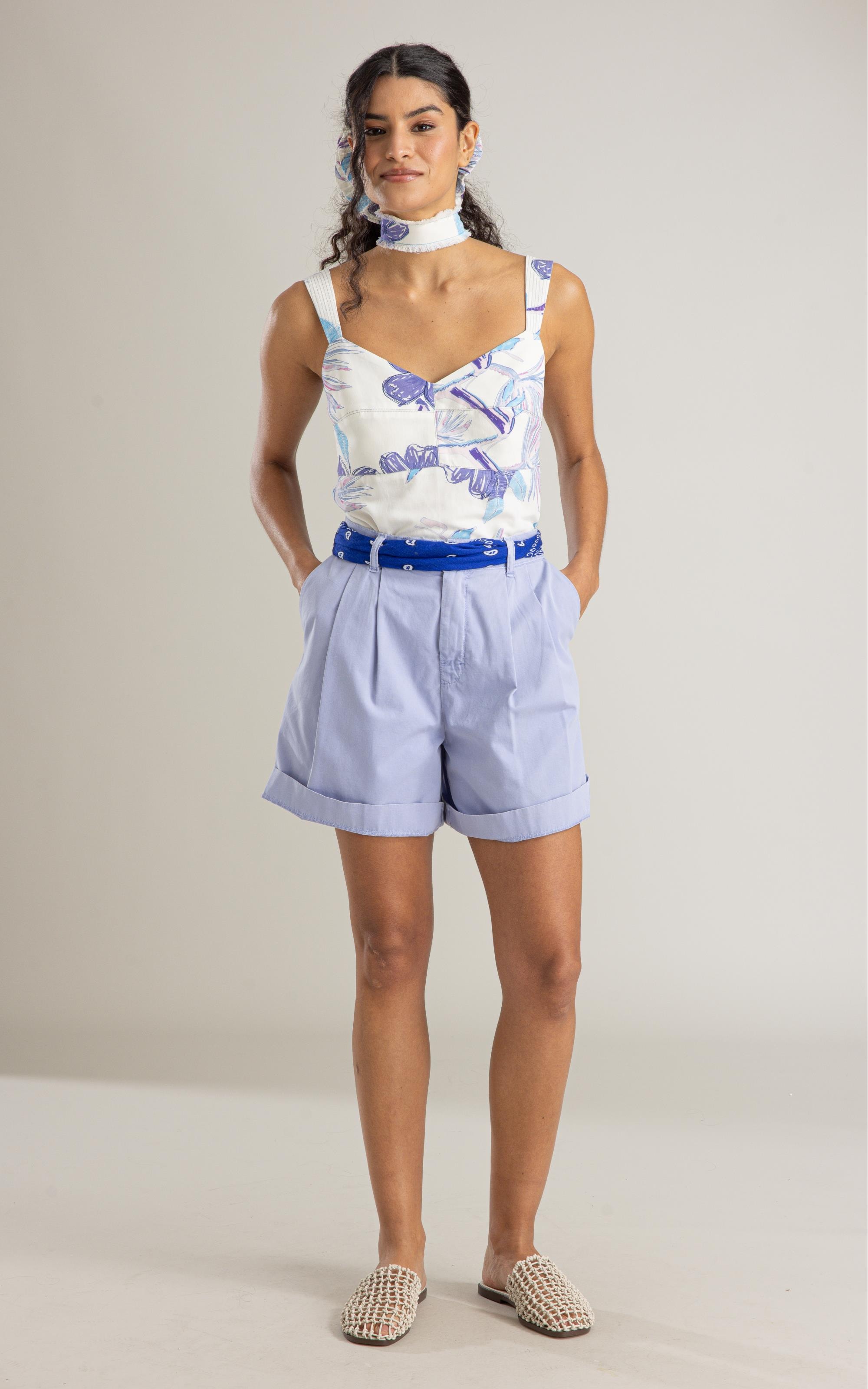 Bermuda Bolt Gai Prega Azul Seco