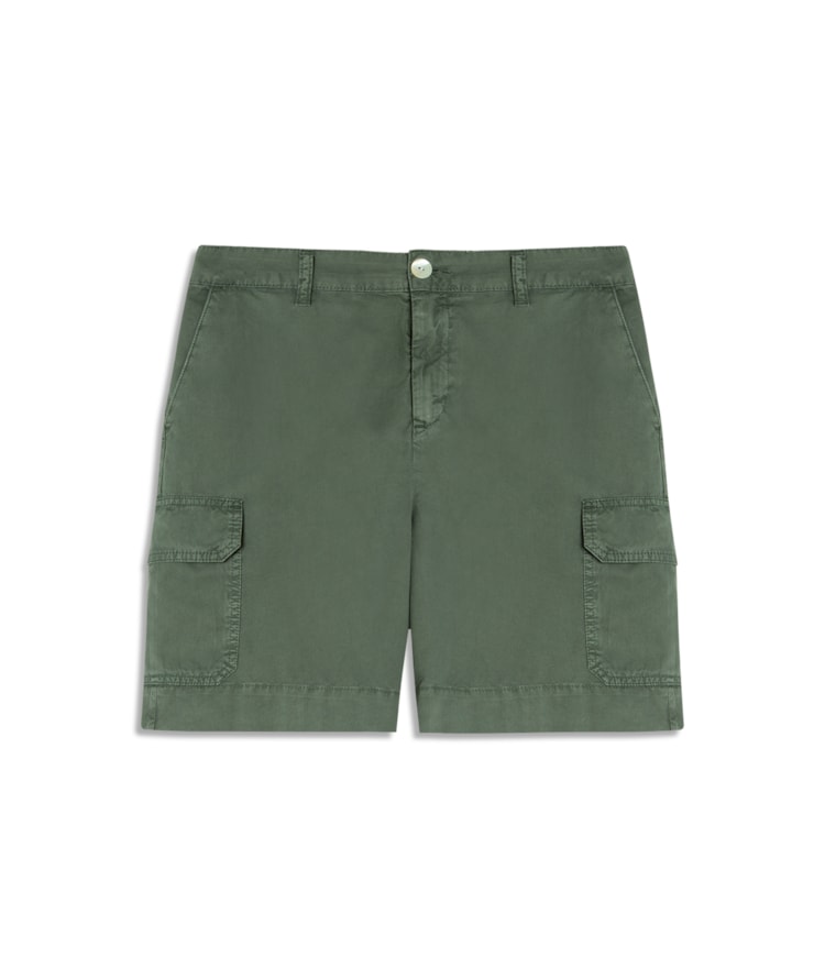 Bermuda Cargo Color Twill Gai Verde Army