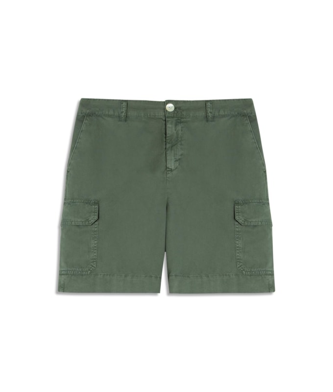 Bermuda Cargo Color Twill Gai Verde Army
