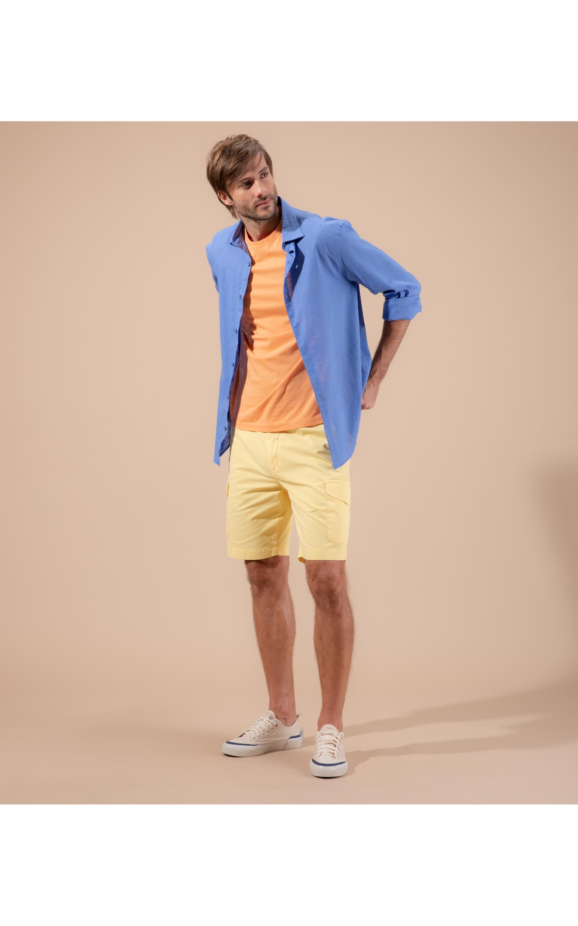 Bermuda Cargo Con Amarelo Claro