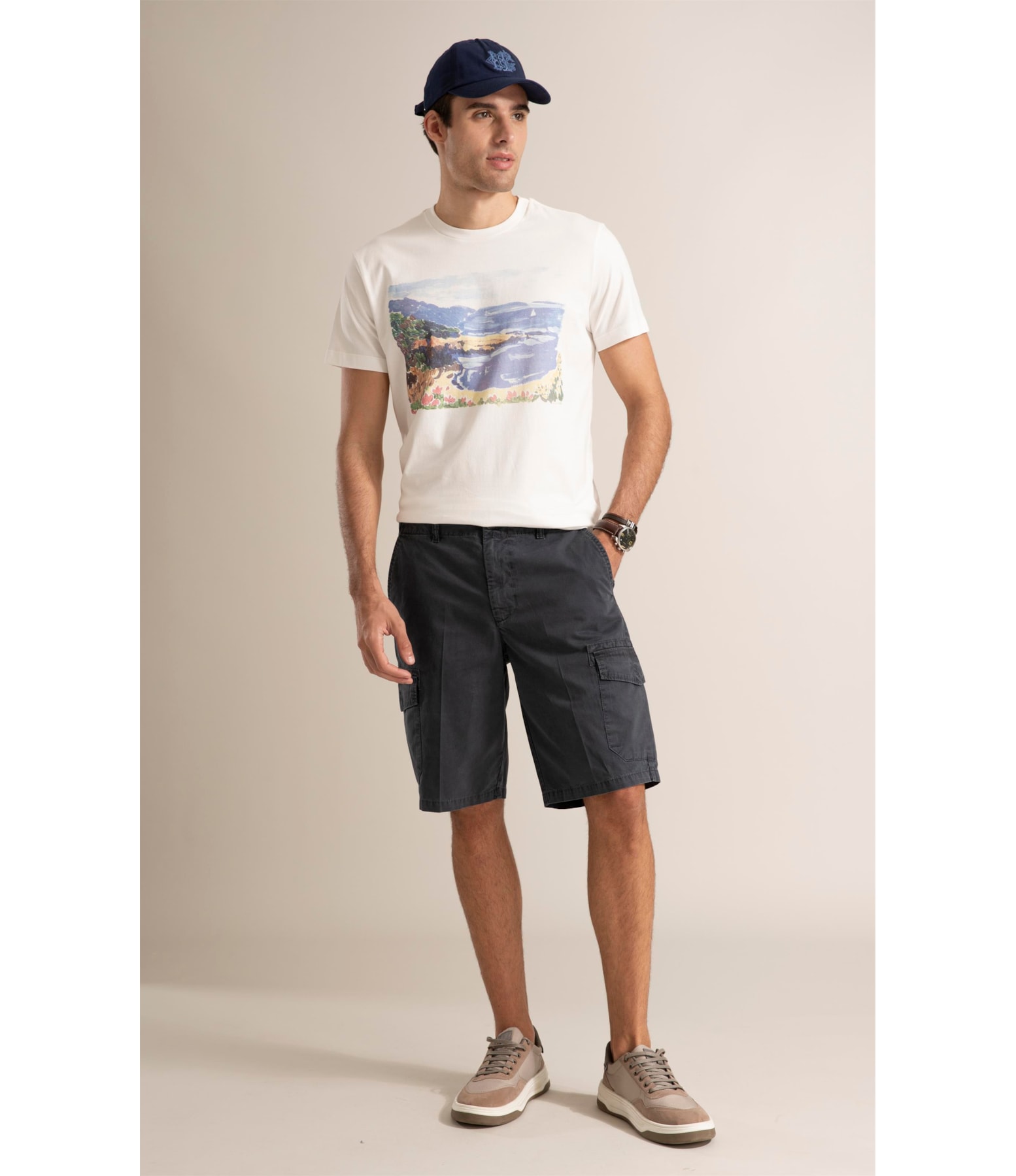 Bermuda Cargo Relax Blue Grey